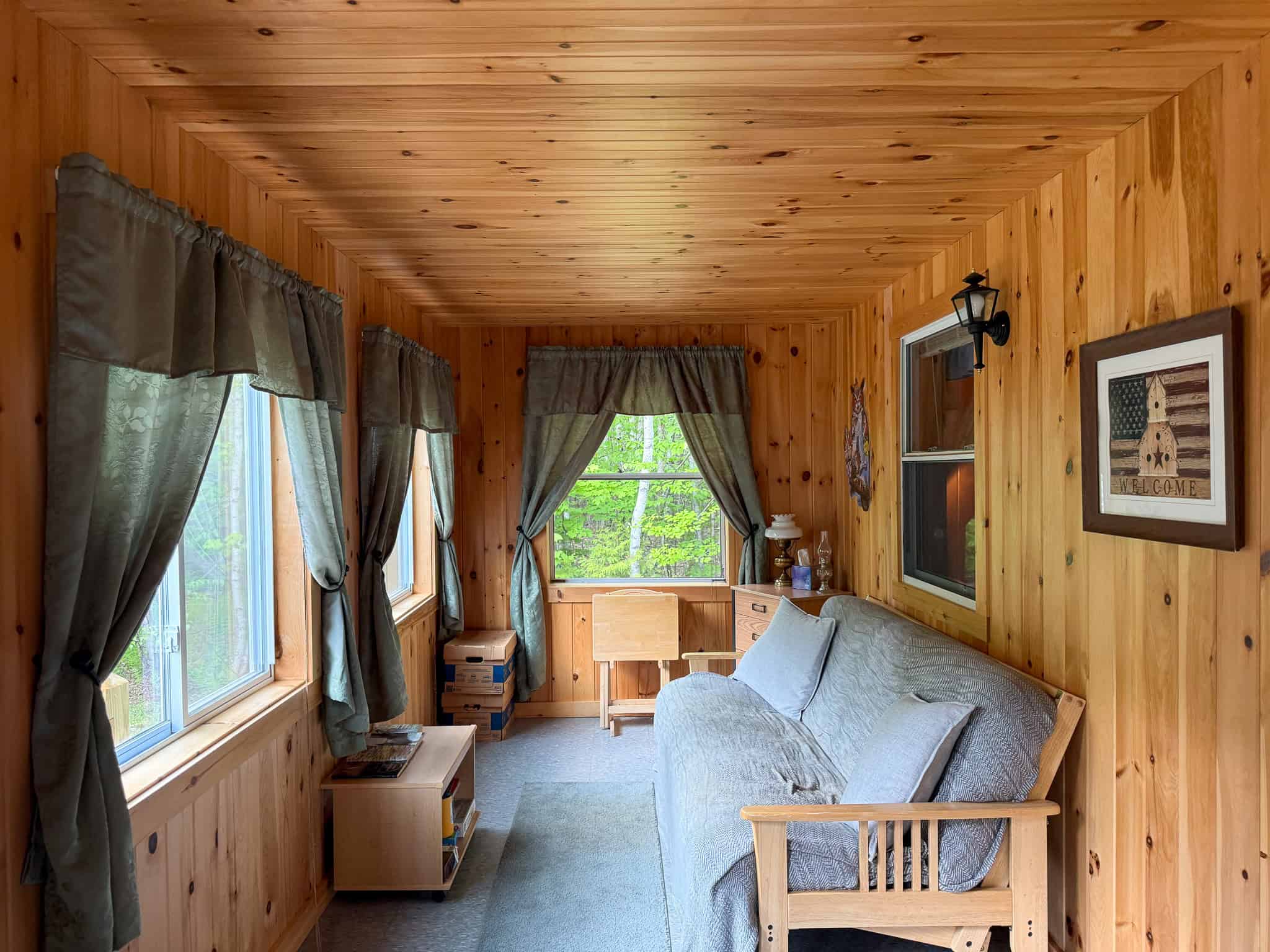 46 Acres of Maine Wilderness with Turnkey Off-Grid Cabin & Garage