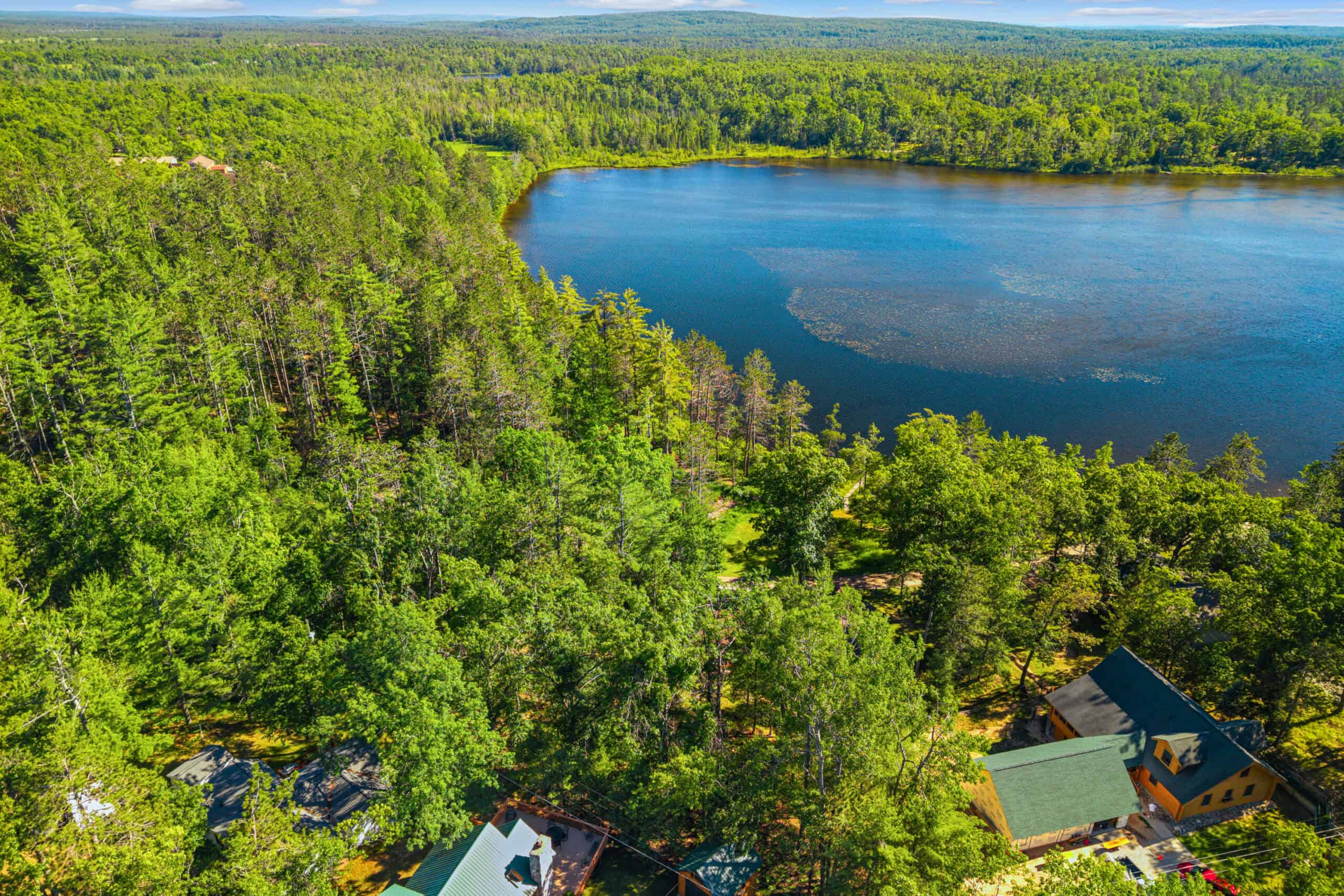 Classic Canada Creek Ranch Log Cabin with Lake Geneva Views