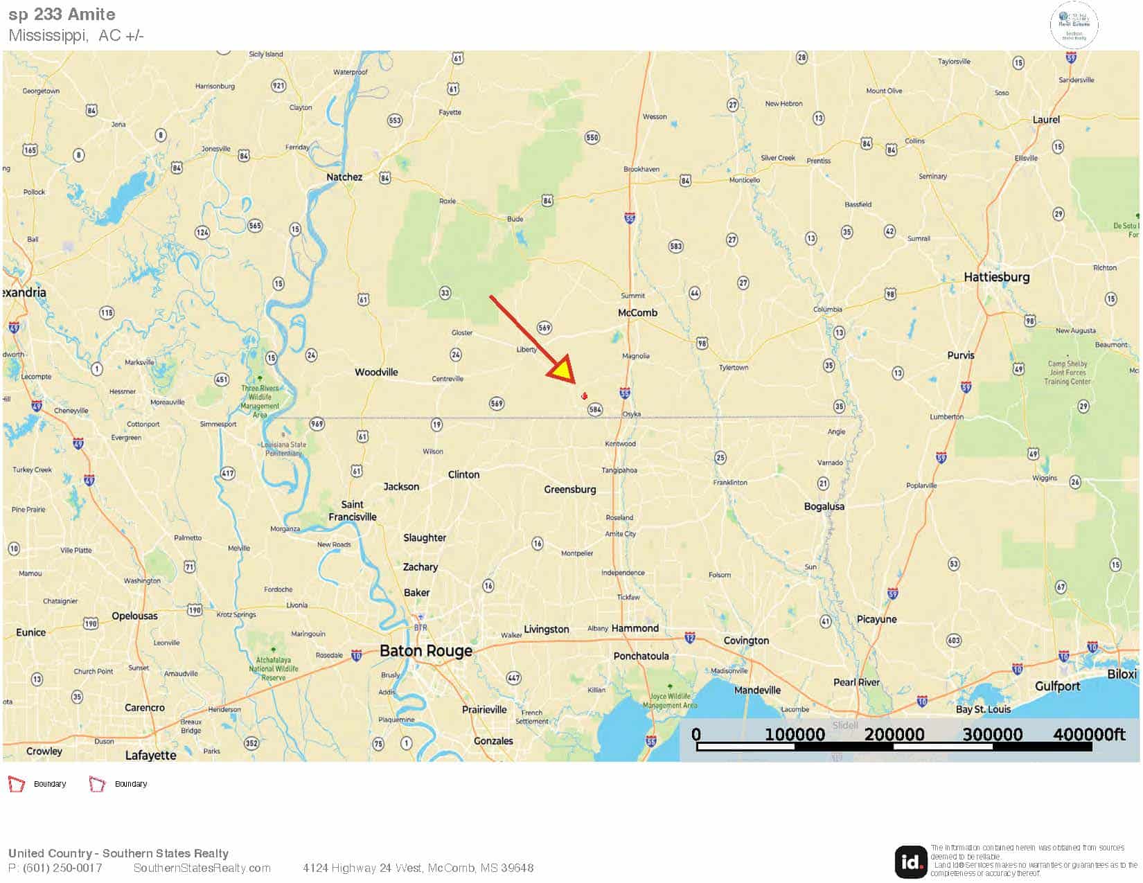 120± Acres for Sale in Osyka, MS on Tickfaw River