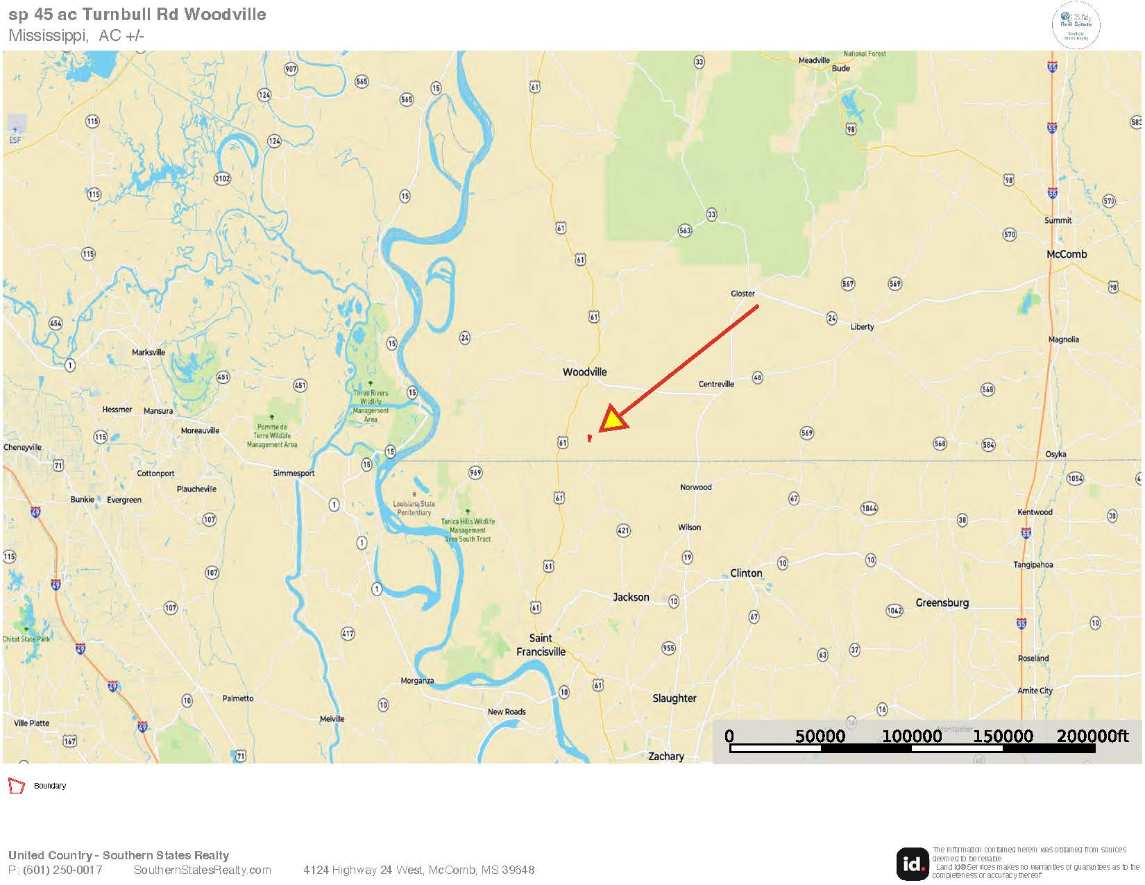 44 Acre Hunting Land in Wilkinson County, MS