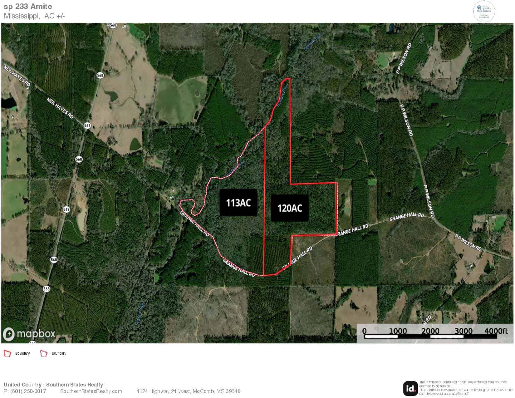 120± Acres for Sale in Osyka, MS on Tickfaw River