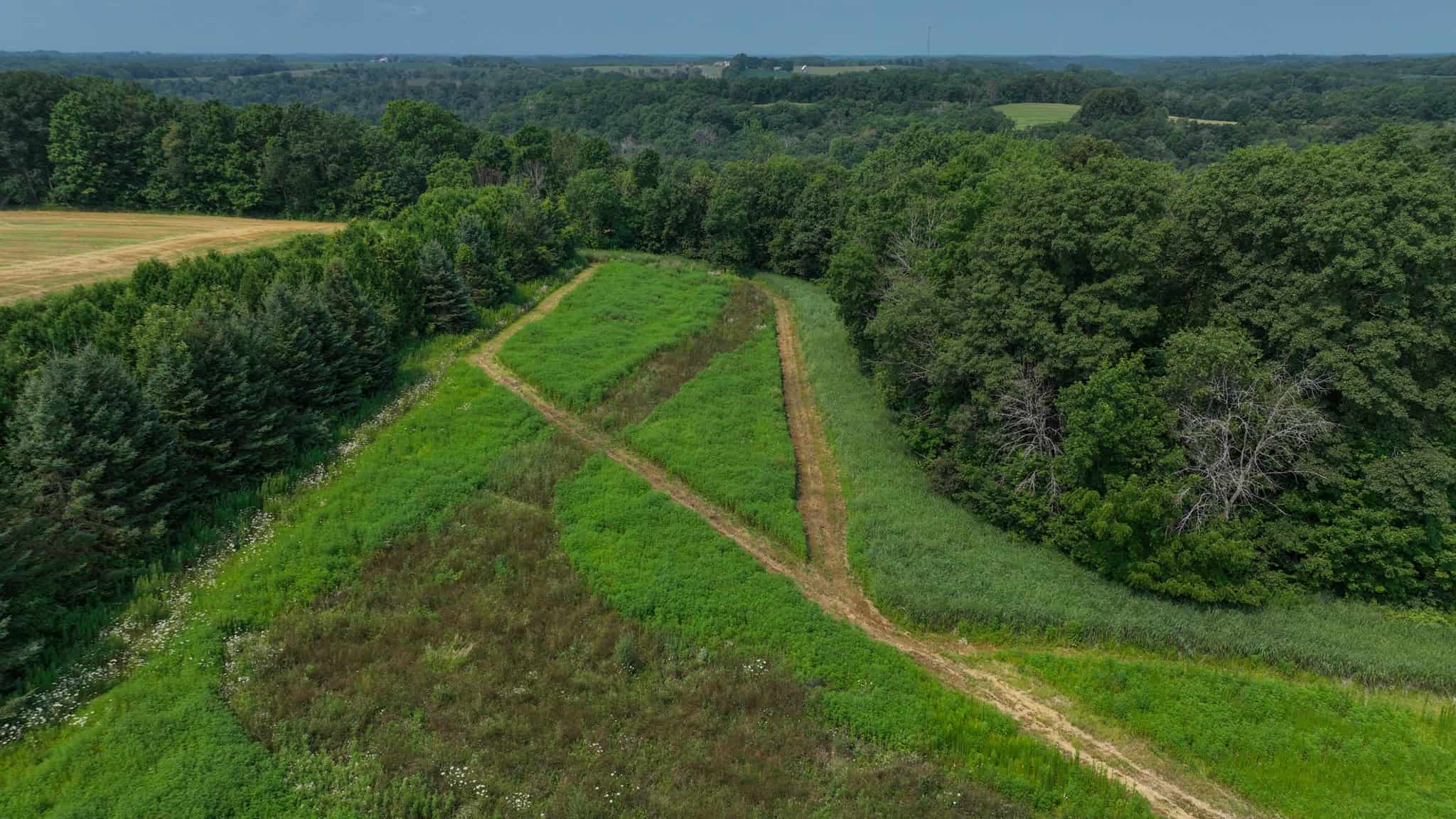 40-Acre Richland County Hunting Retreat with Ridge-Top Ranch Home & Trophy Whitetail History