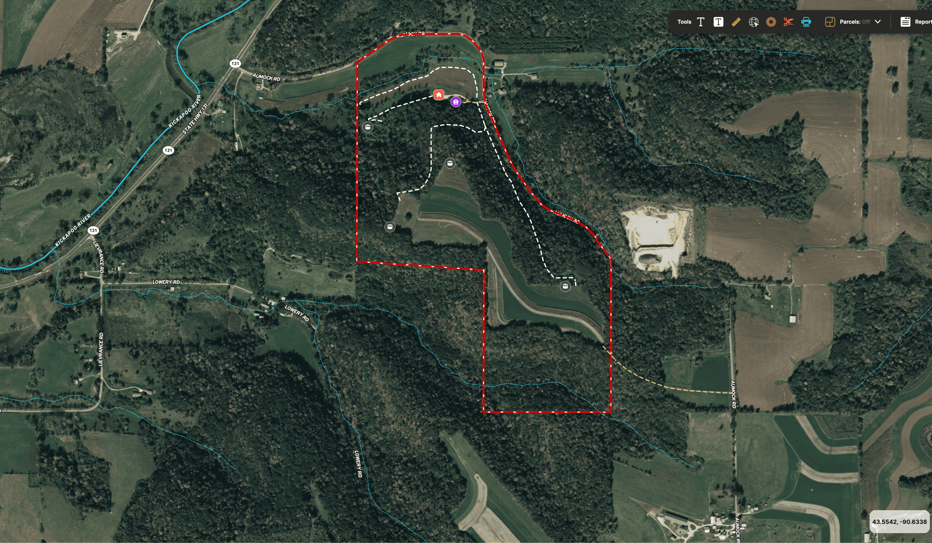 Luxury Vernon County Estate on 141 Acres with Organic Farmland, Views & Hunting