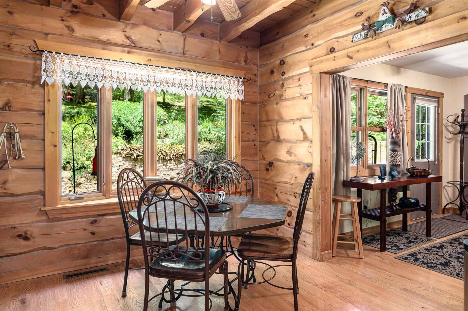 13.9 Wooded Acres, Log Home, SW Wisconsin Driftless Region For Sale