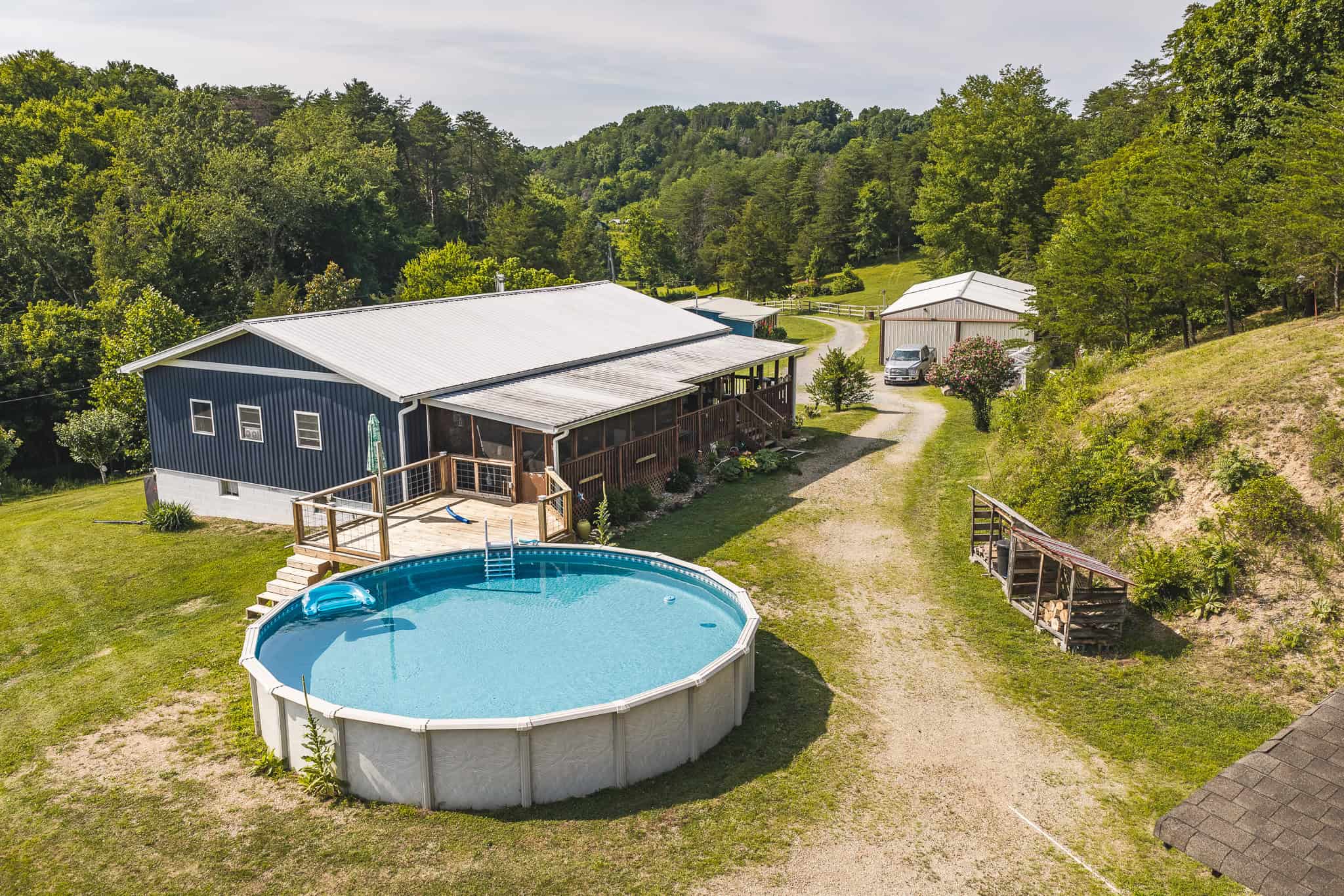 Two Homes, a 12-Stall Horse Barn & 34± Acres at the Foot of the Smokies — Move-In Ready in Cocke County