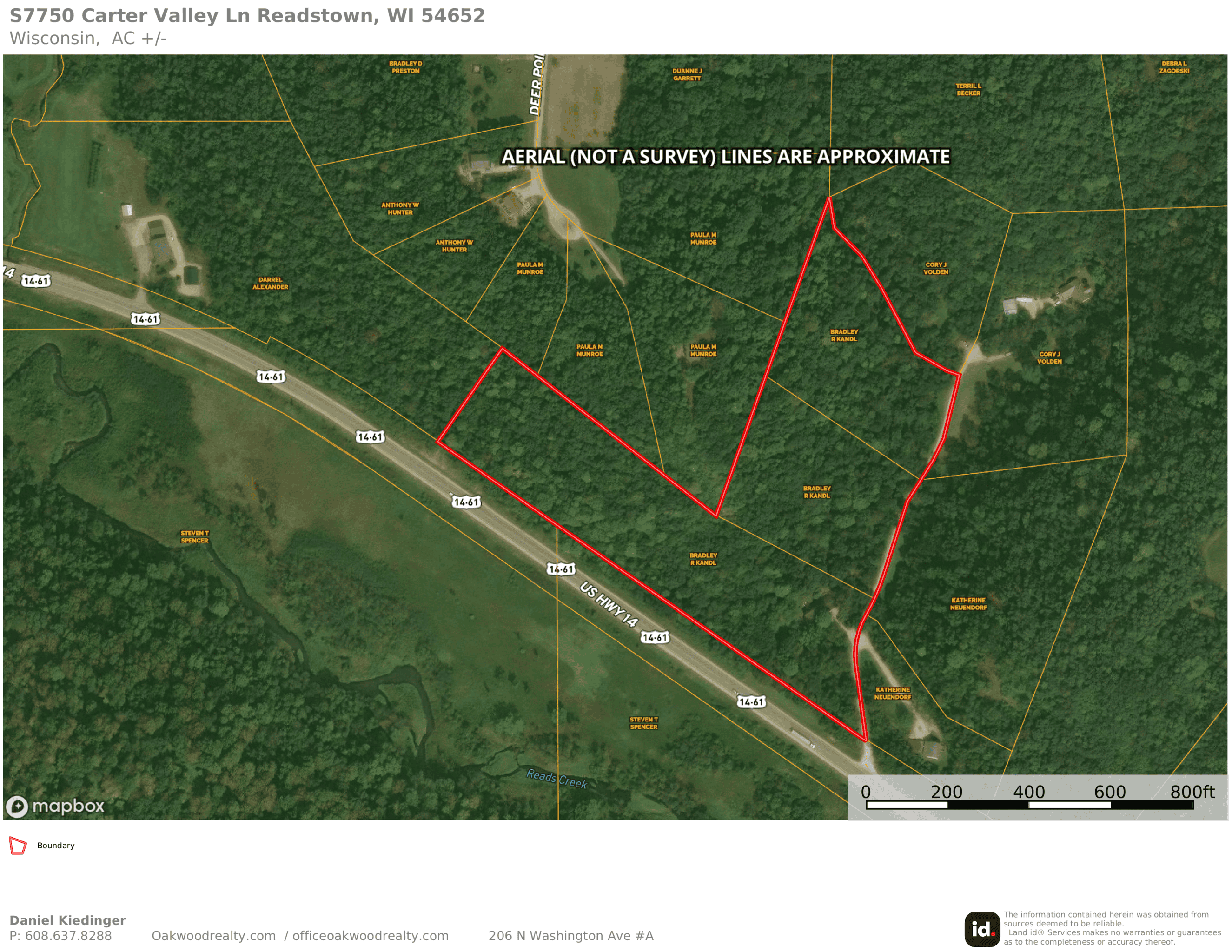 13.9 Wooded Acres, Log Home, SW Wisconsin Driftless Region For Sale