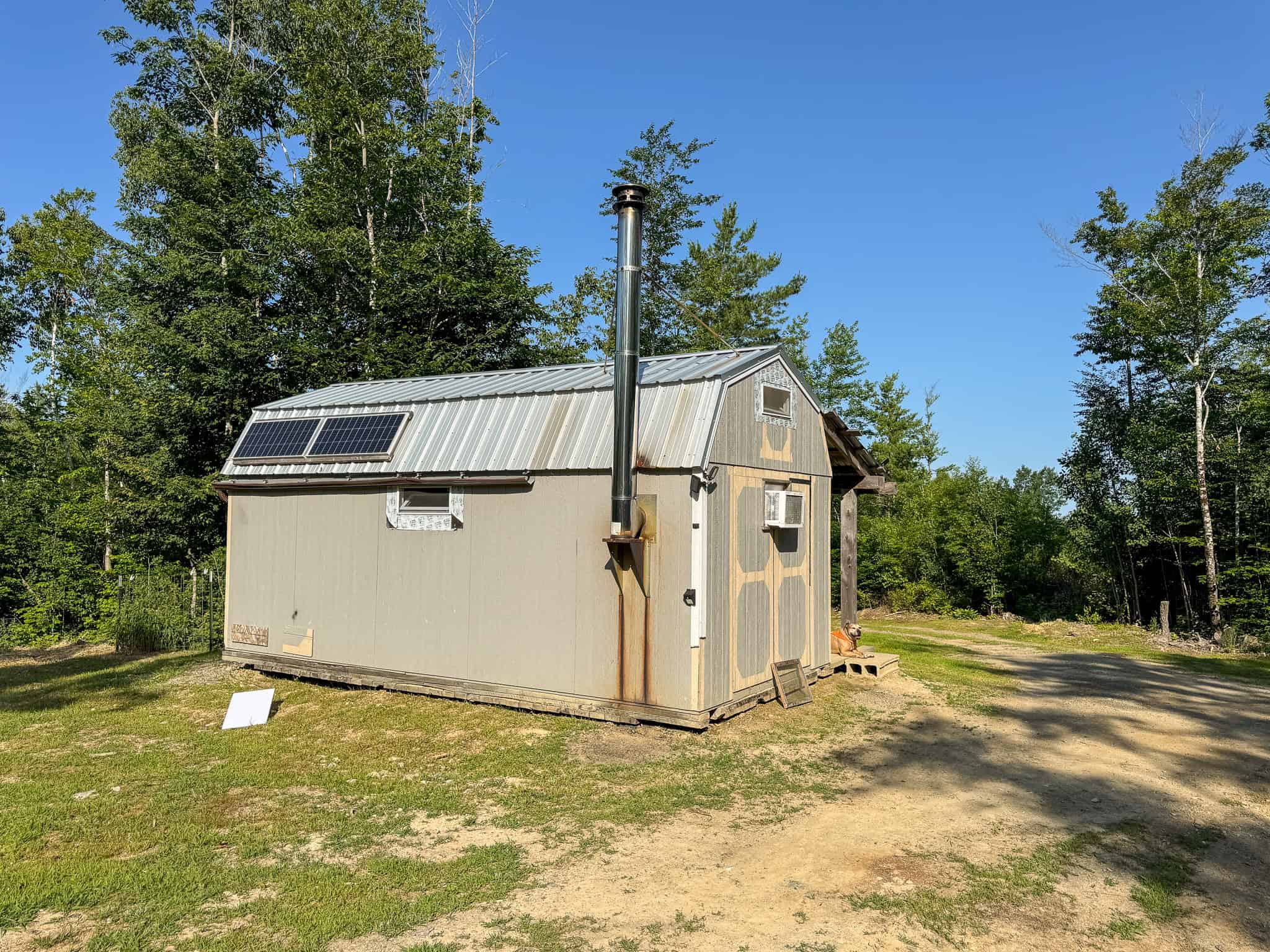Escape to Maine: Off-Grid Solar Cabin on 45 Acres with Brook