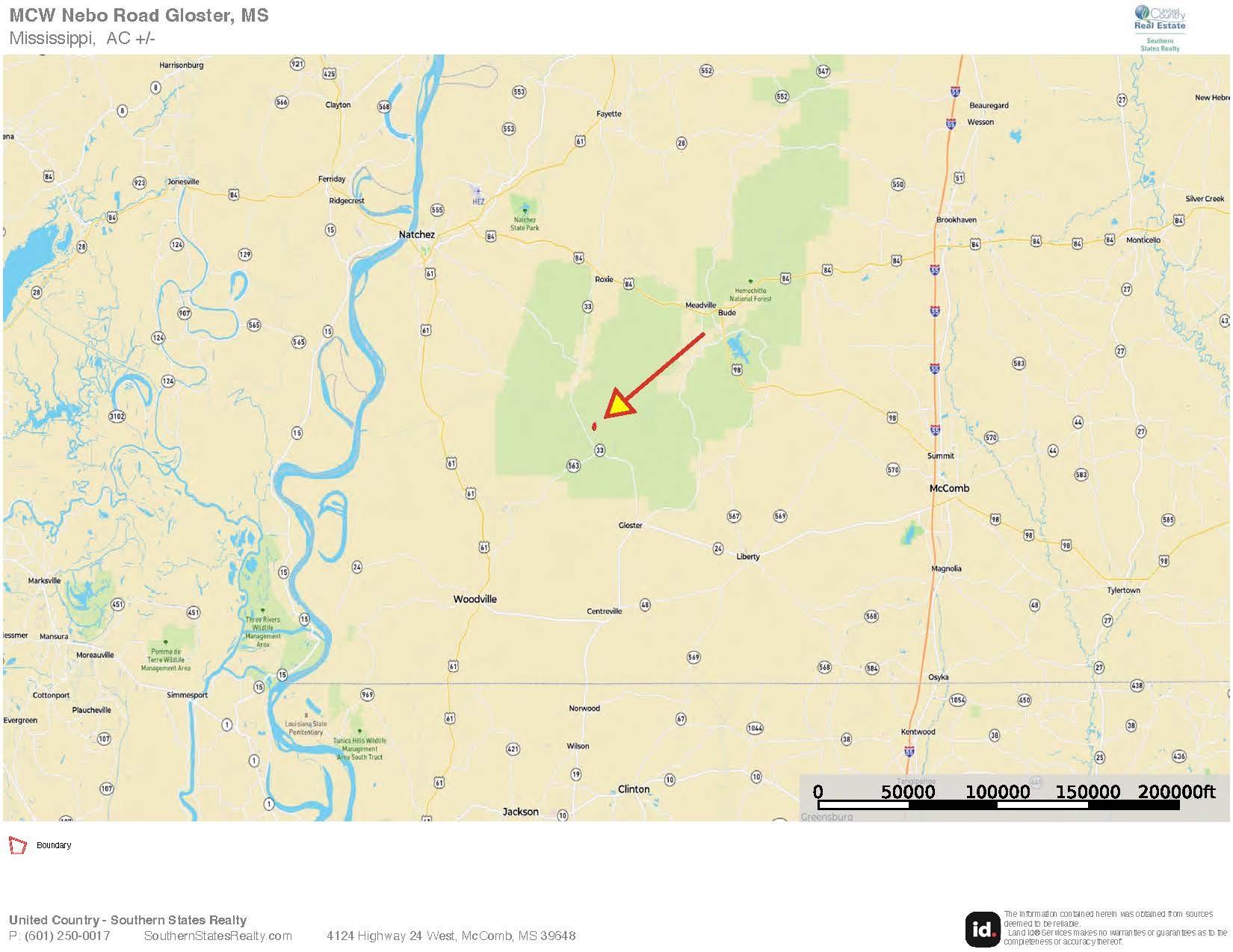 57 Acres Hunting Land for Sale in Gloster MS