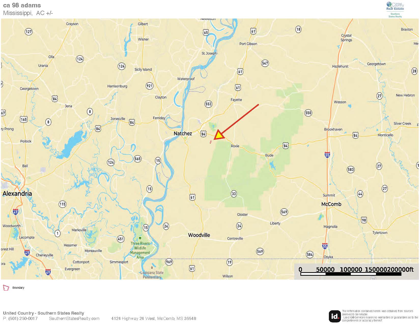 98± Acres in Natchez, MS on Second Creek