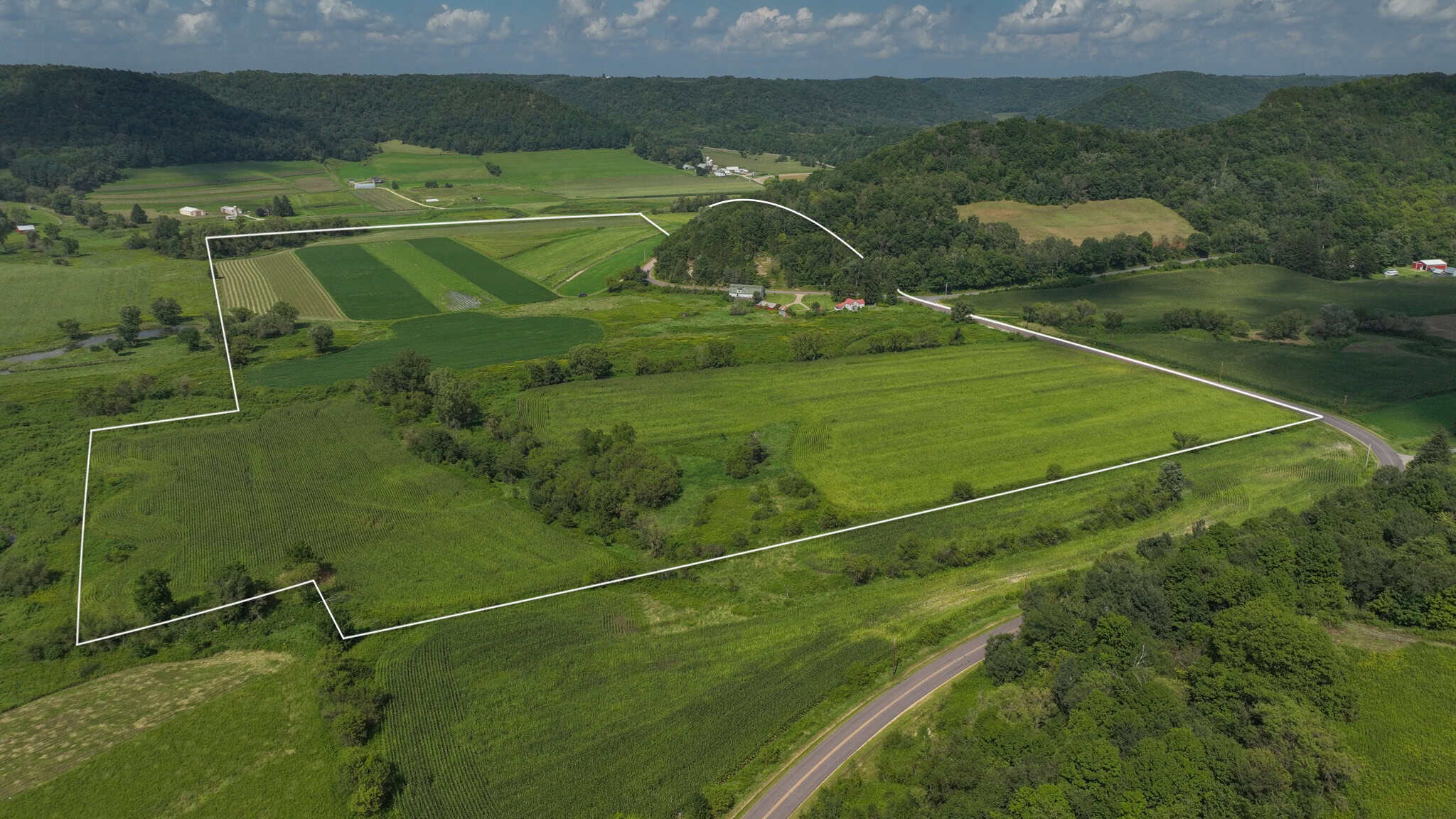 82.66 Acre Driftless Valley Farm with Trout Water Near Coon Valley, Wisconsin