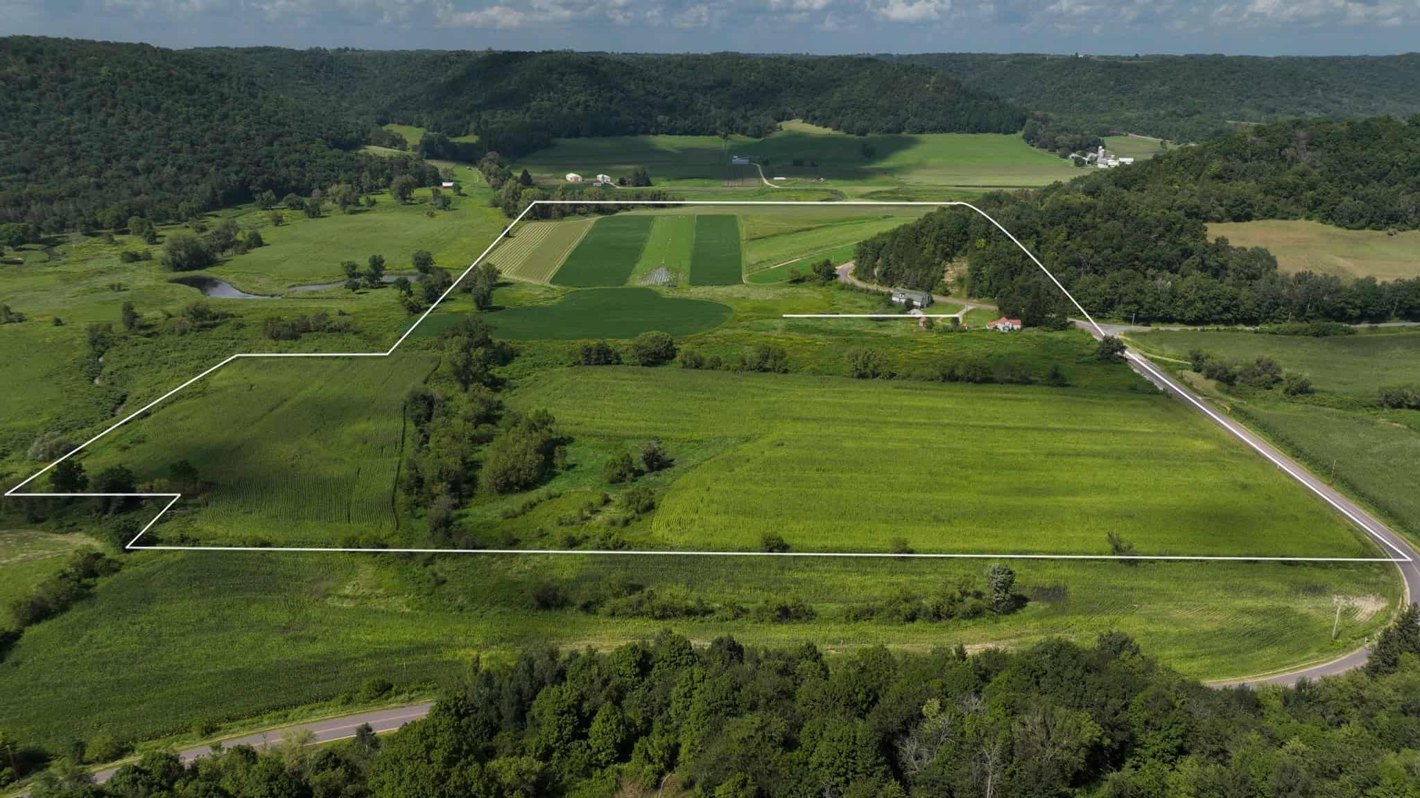 82.66 Acre Driftless Valley Farm with Trout Water Near Coon Valley, Wisconsin