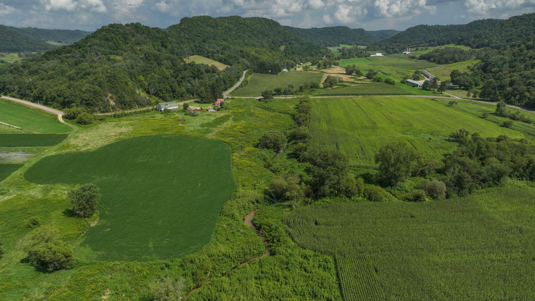 82.66 Acre Driftless Valley Farm with Trout Water Near Coon Valley, Wisconsin