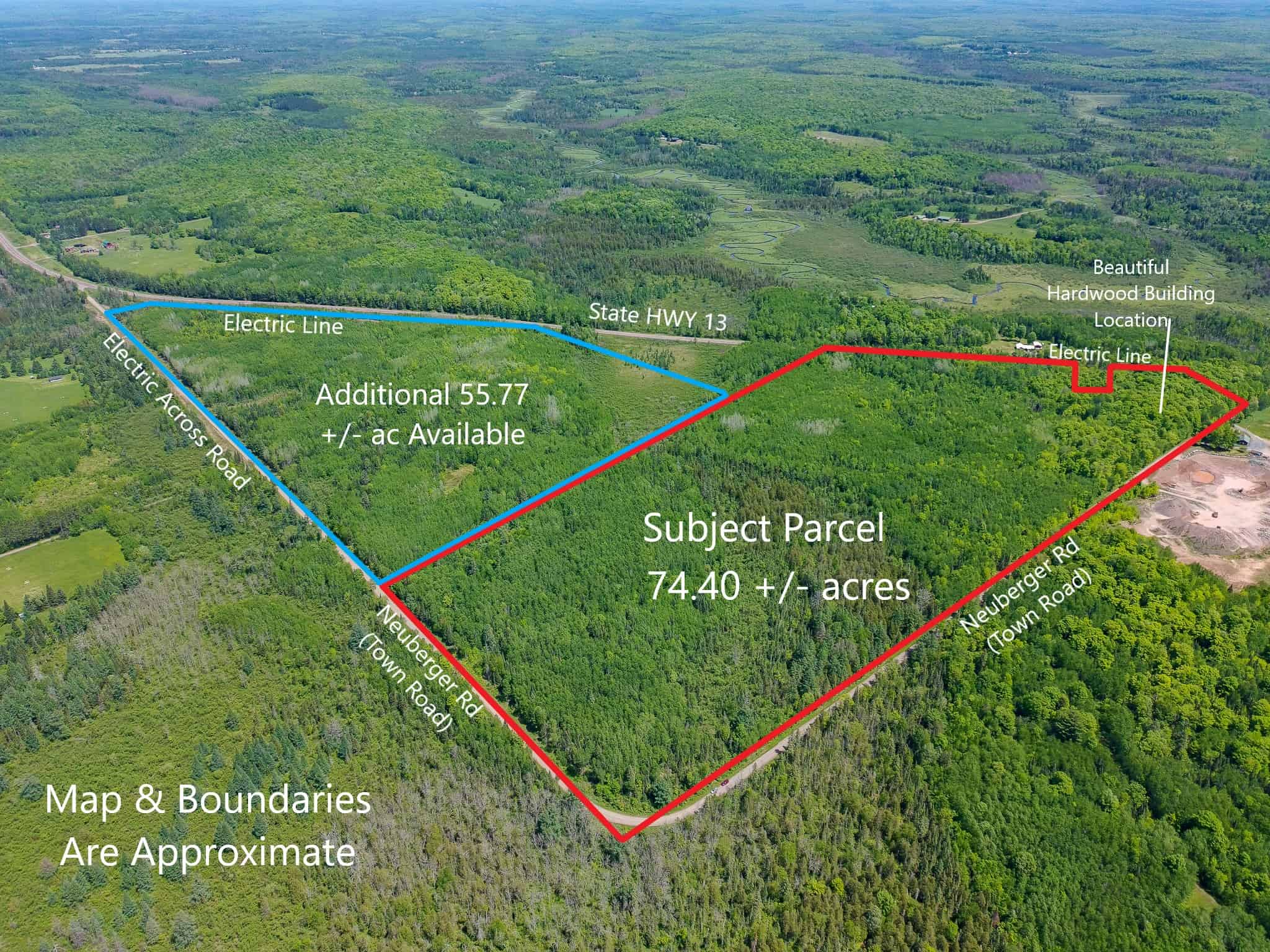74.4 ± Acres of Hardwood Timber & Hunting Land in Glidden, WI