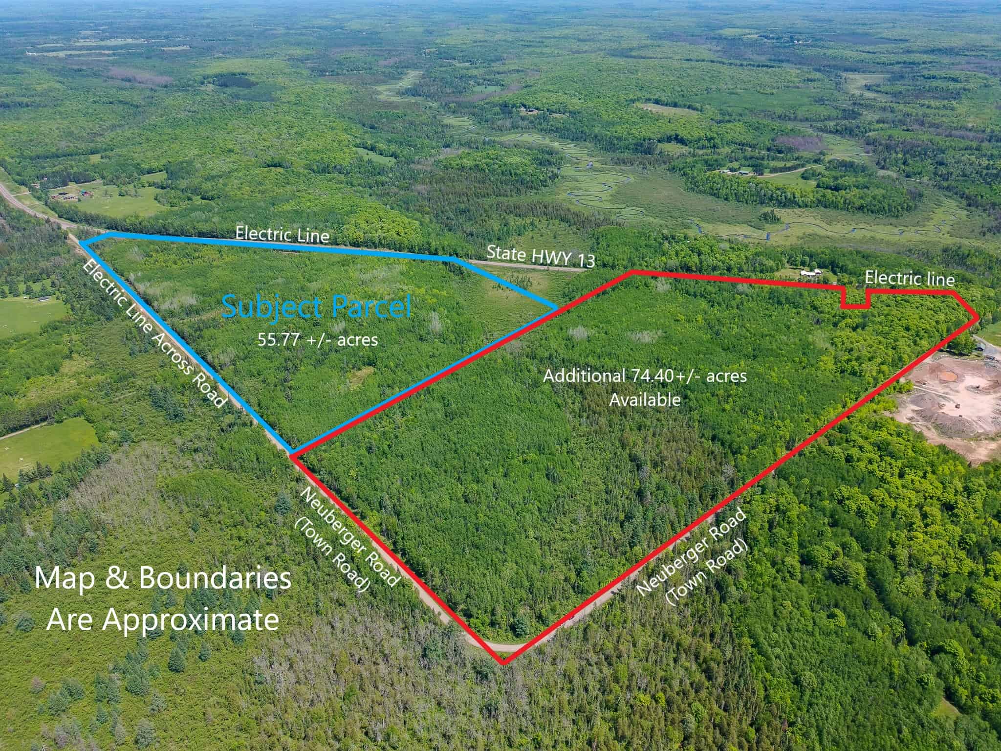 55 Acres With HWY Frontage & Whitetail Hunting Near Park Falls WI