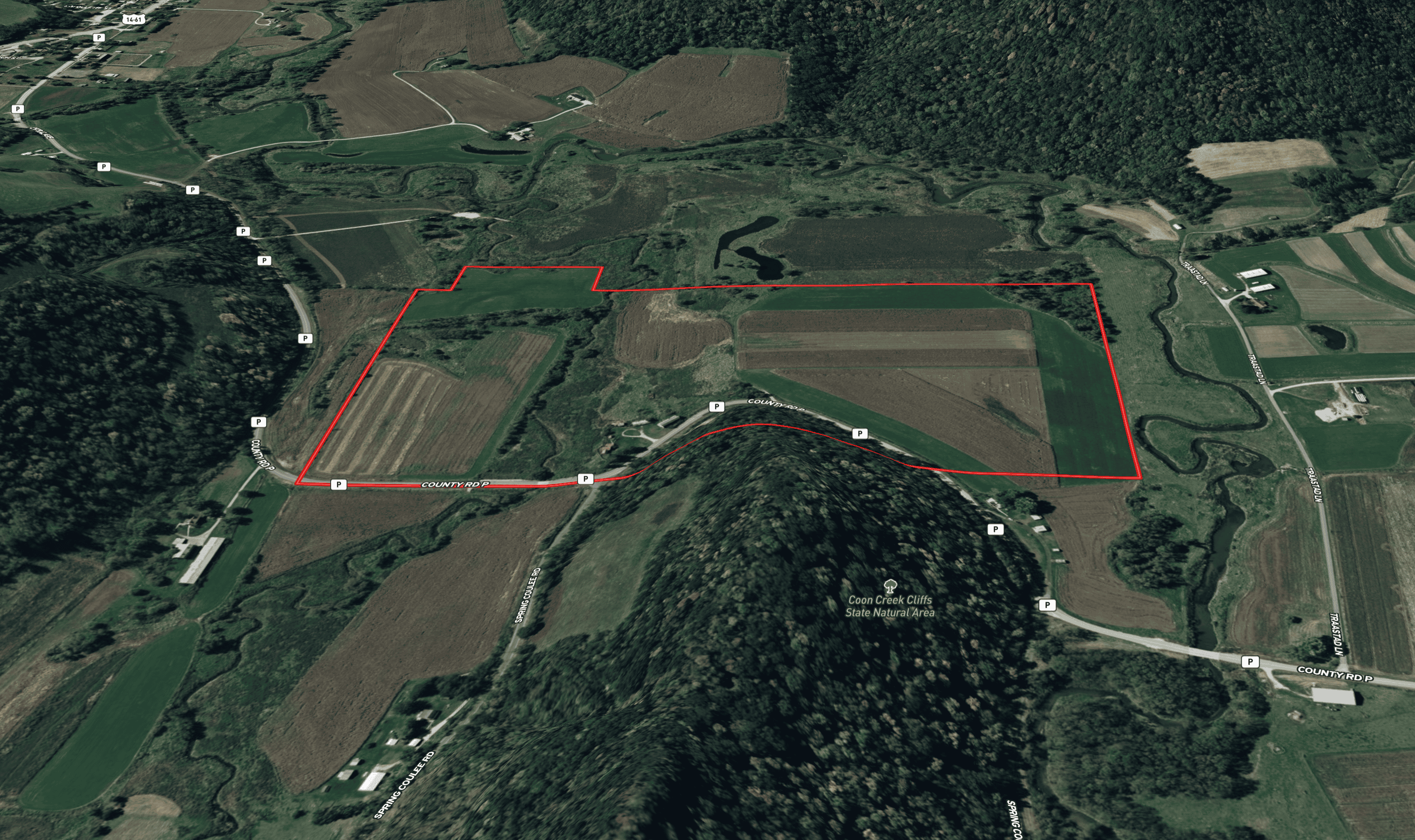 82.66 Acre Driftless Valley Farm with Trout Water Near Coon Valley, Wisconsin