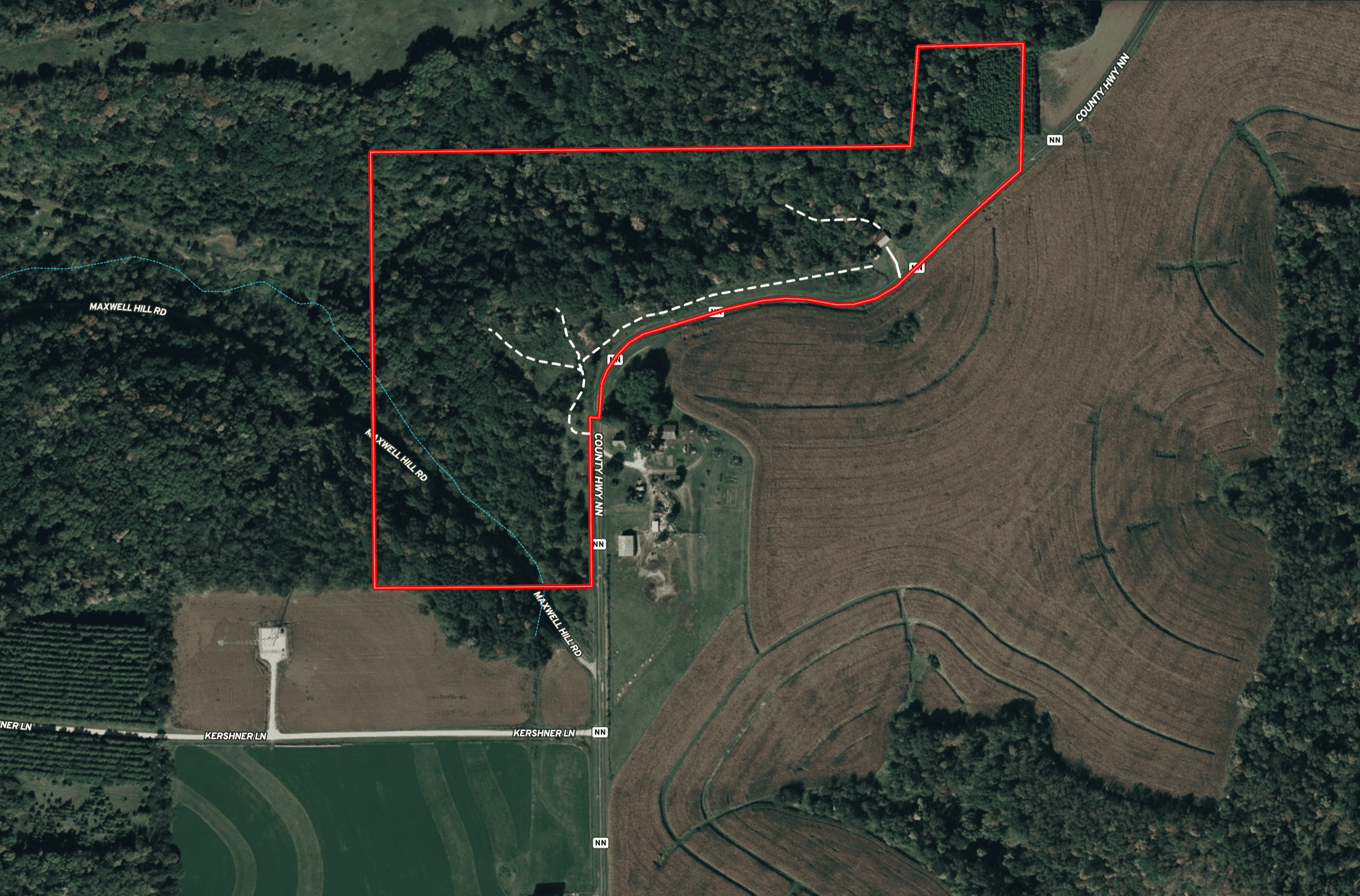 35-Acre Southwest Wisconsin Hunting Camp with Proven Whitetail History, Hardwood Ridges & Turnkey Game-Care Setup