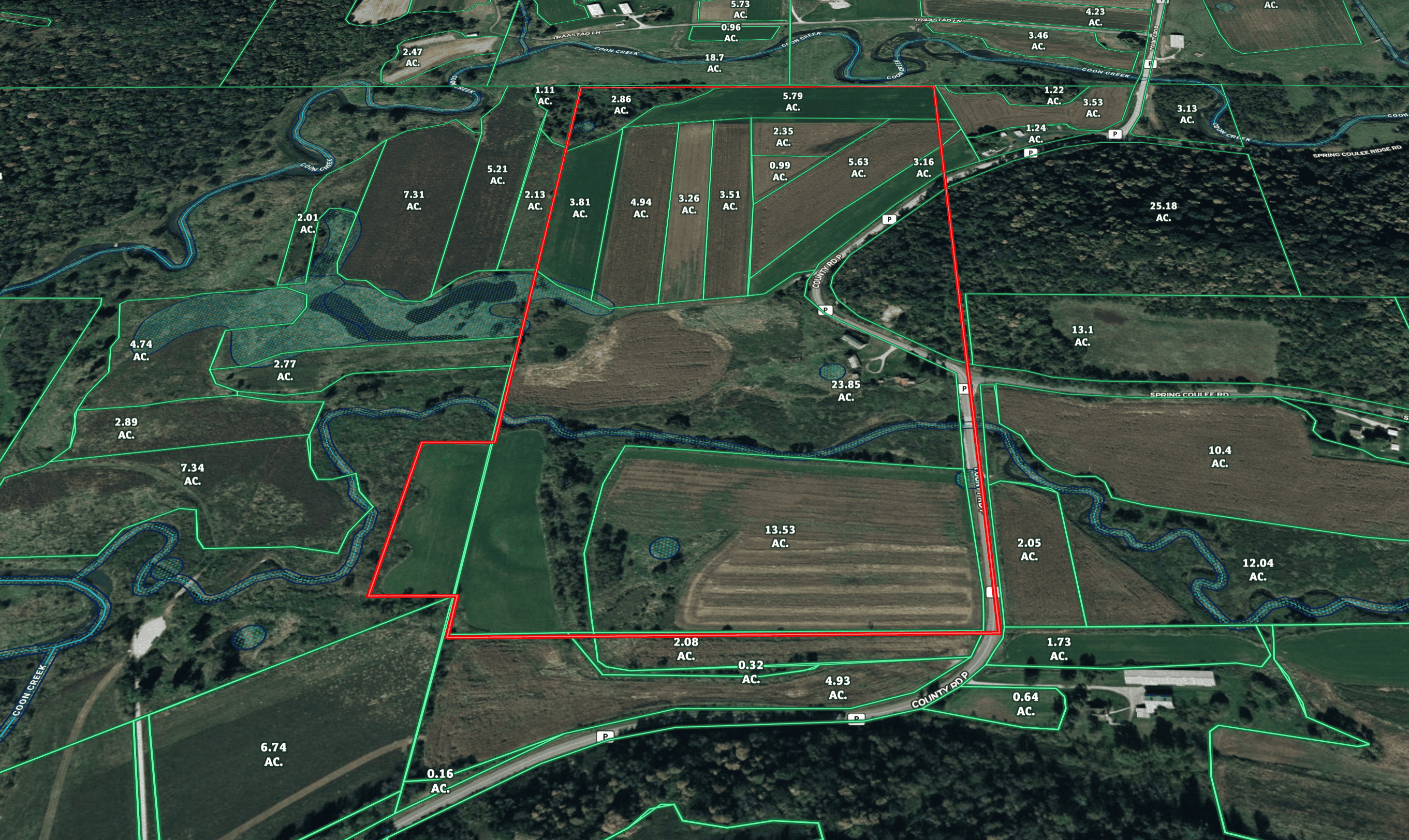 82.66 Acre Driftless Valley Farm with Trout Water Near Coon Valley, Wisconsin