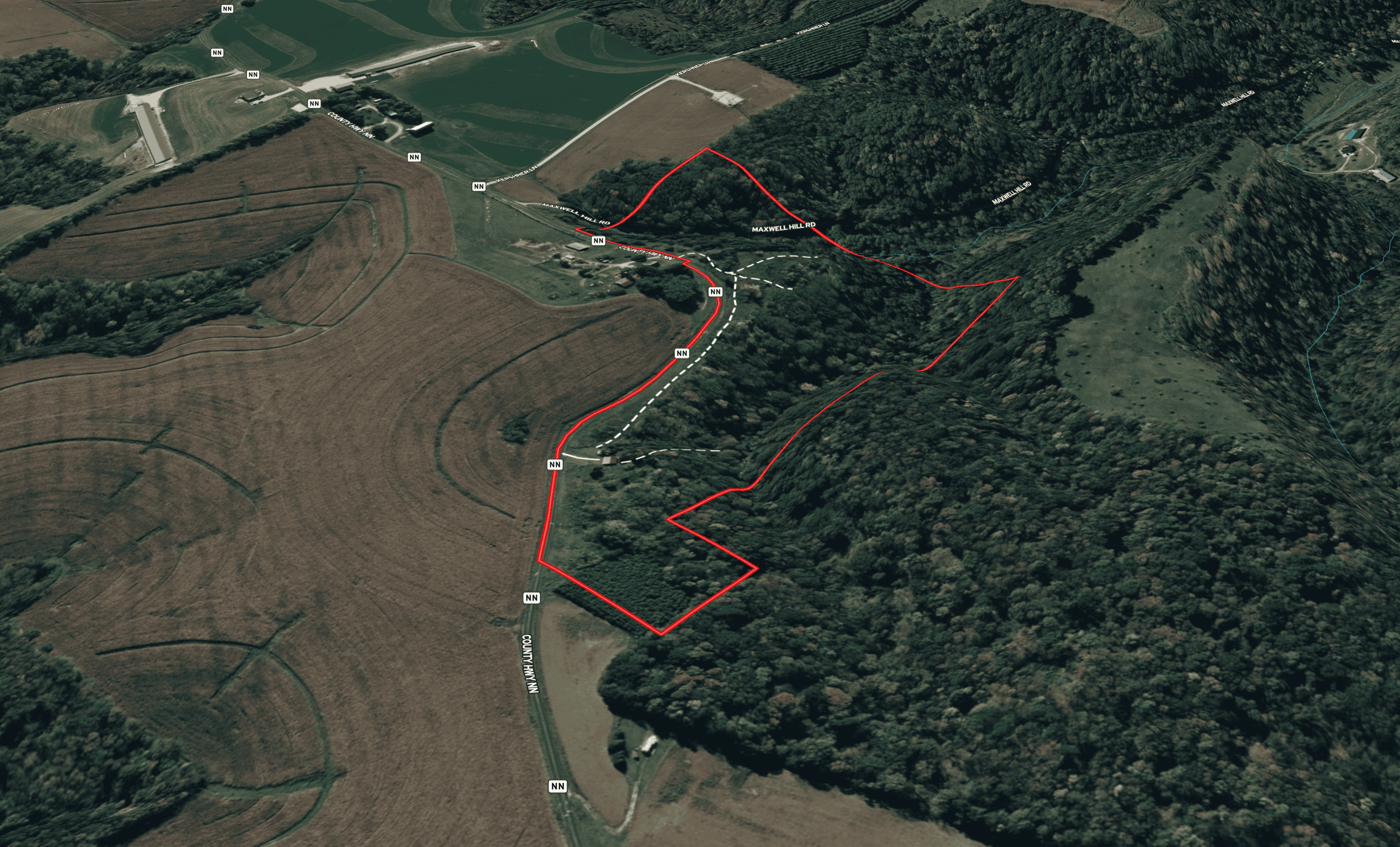 35-Acre Southwest Wisconsin Hunting Camp with Proven Whitetail History, Hardwood Ridges & Turnkey Game-Care Setup