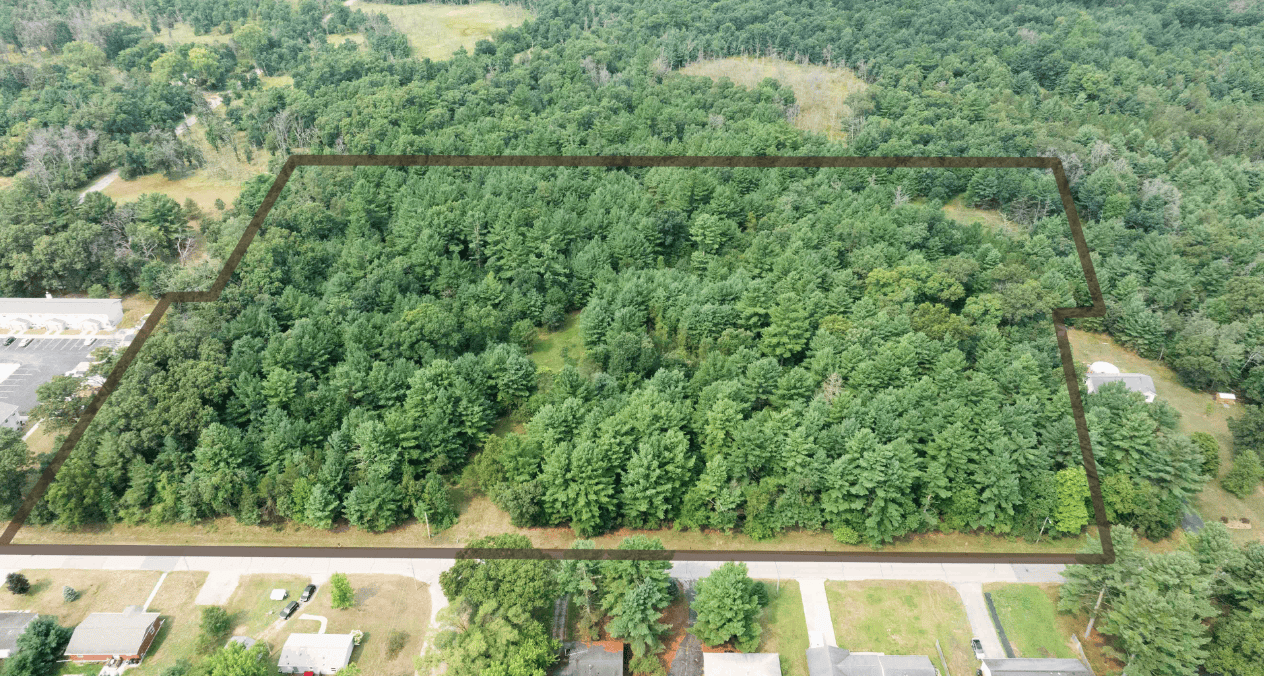 Rare opportunity to own 17.54 wooded acres within the City of Adams