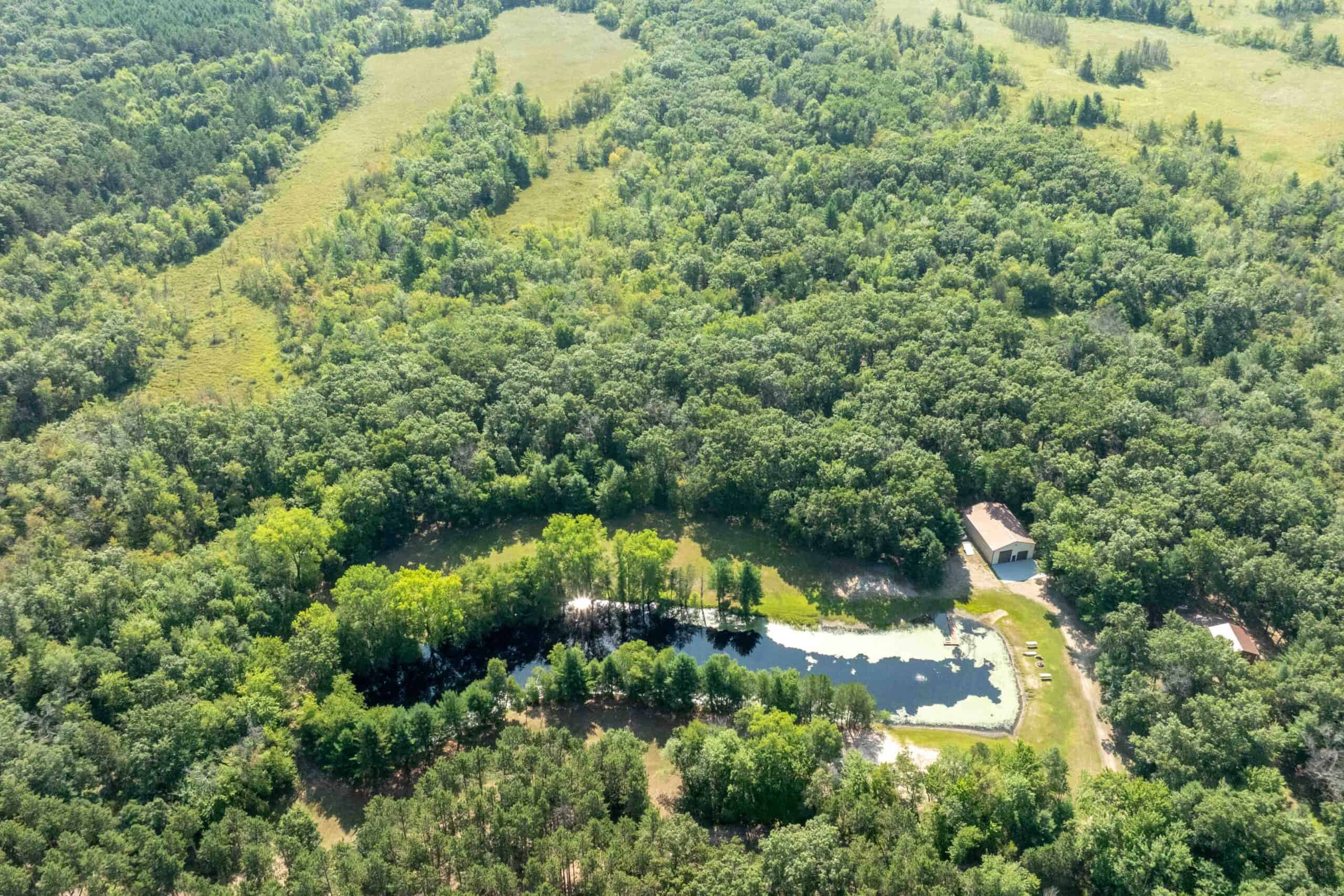 150+/- Acre Juneau County Hunting & Recreational Estate Home, Pond & Outdoor Retreat