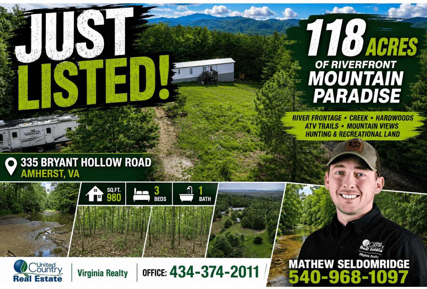 118 Acres of Riverfront Mountain Paradise