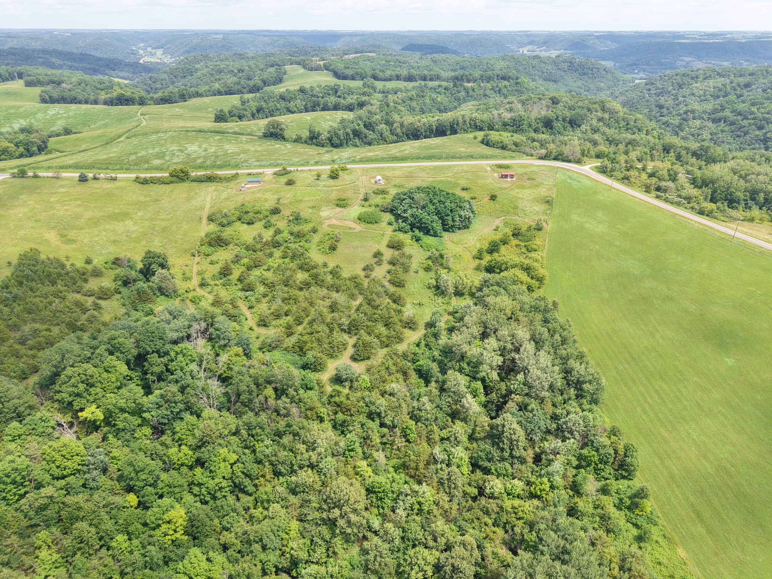 14.21 Acres Driftless Region SW Wisconsin 3-Seasonal Cabins