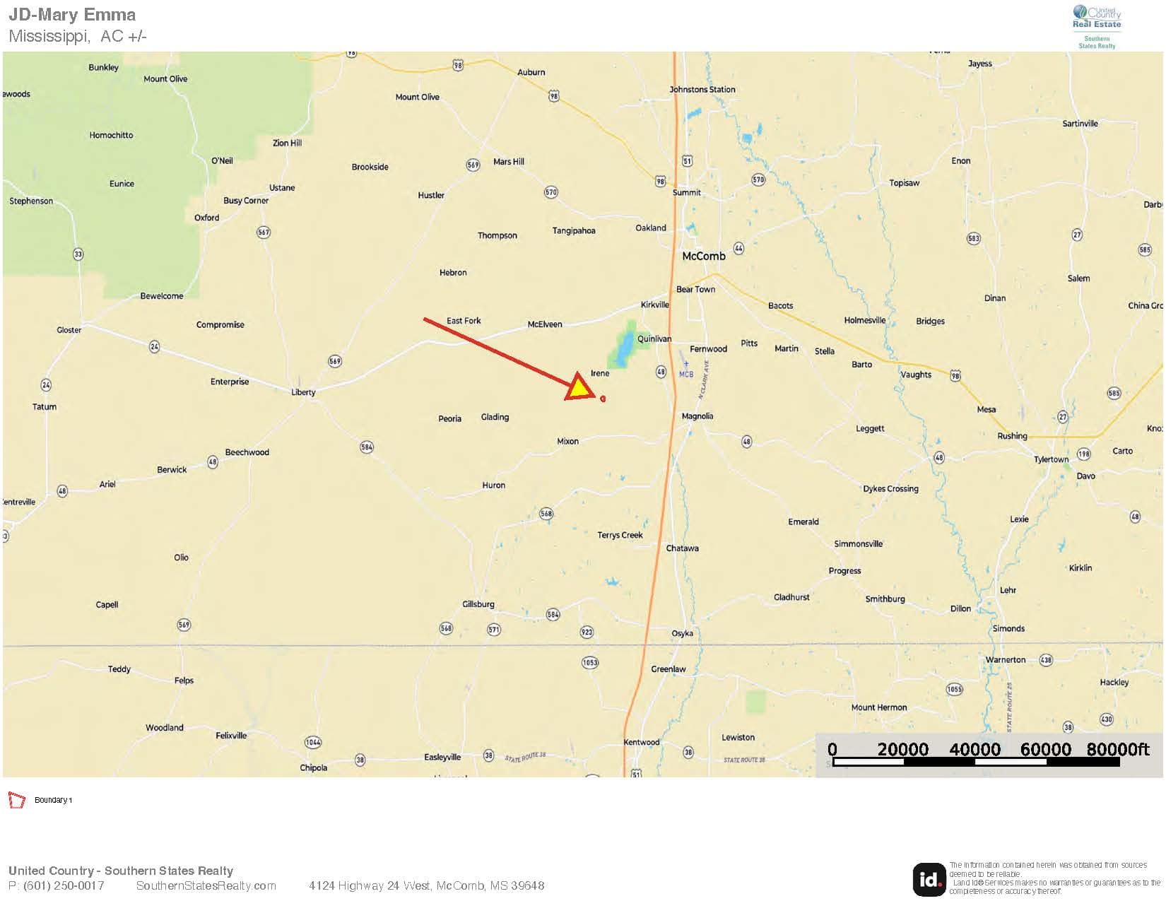 20 Acres for Sale Magnolia MS with Barn & Mature Timber
