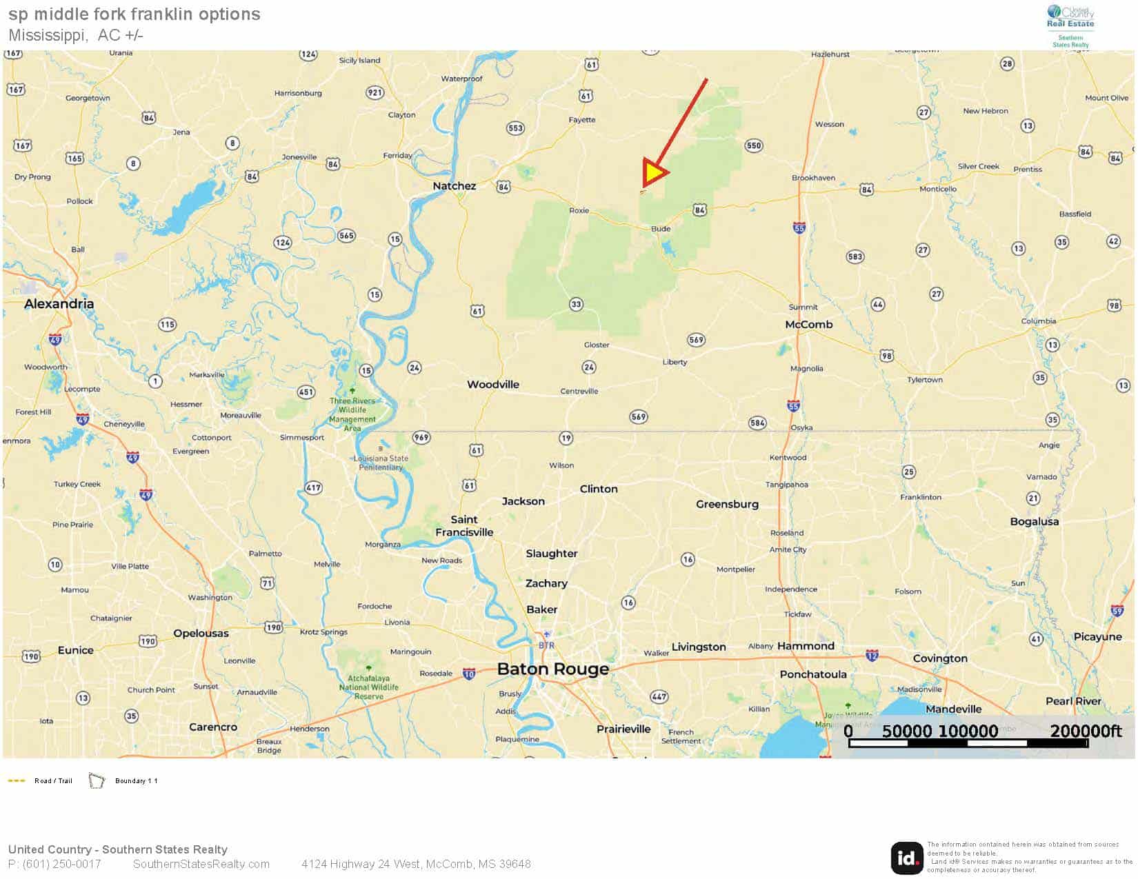 90± Acre Hunting Tract for Sale in Meadville, MS