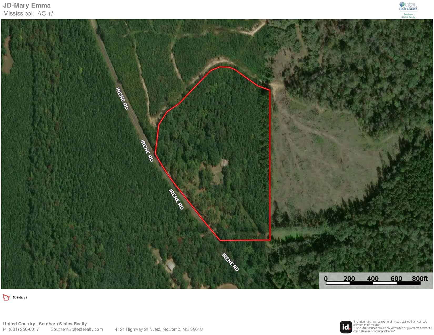 20 Acres for Sale Magnolia MS with Barn & Mature Timber