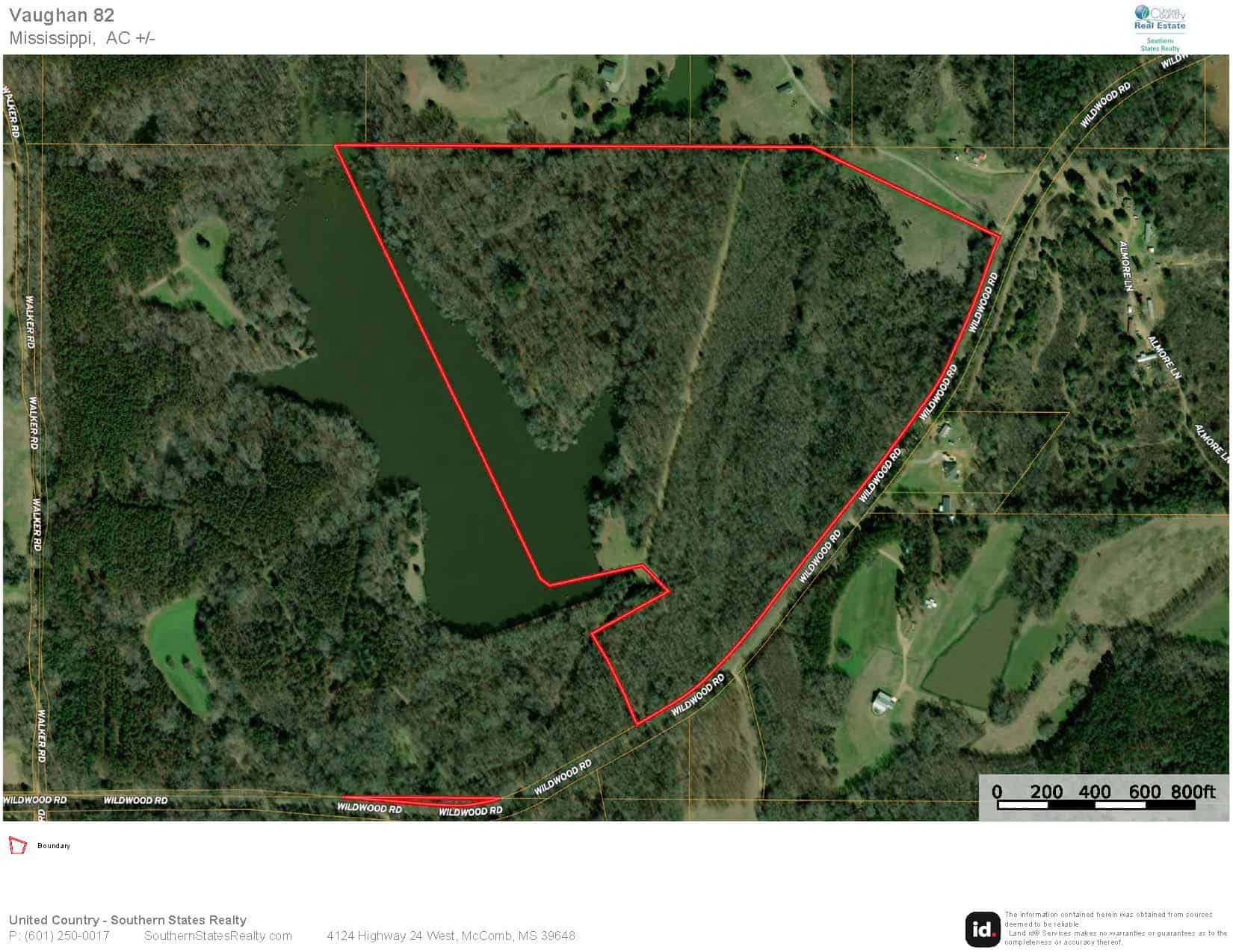 81-Acre Timber Property on 20-Acre Lake in Vaughan, MS