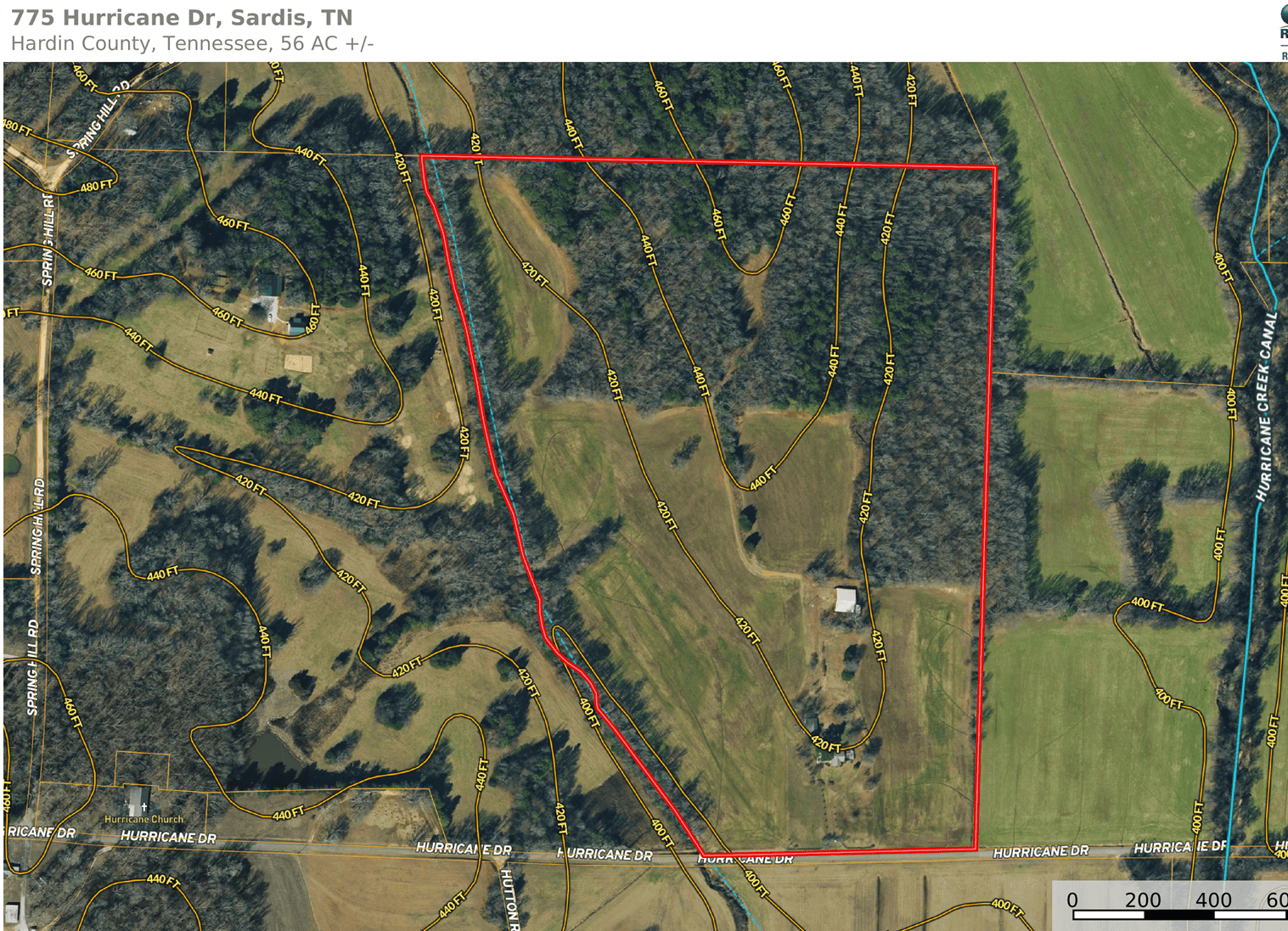 ESTATE FOR SALE IN TN, 56 AC, DEER & TURKEY HUNTING, CREEK, FIELDS, BARN