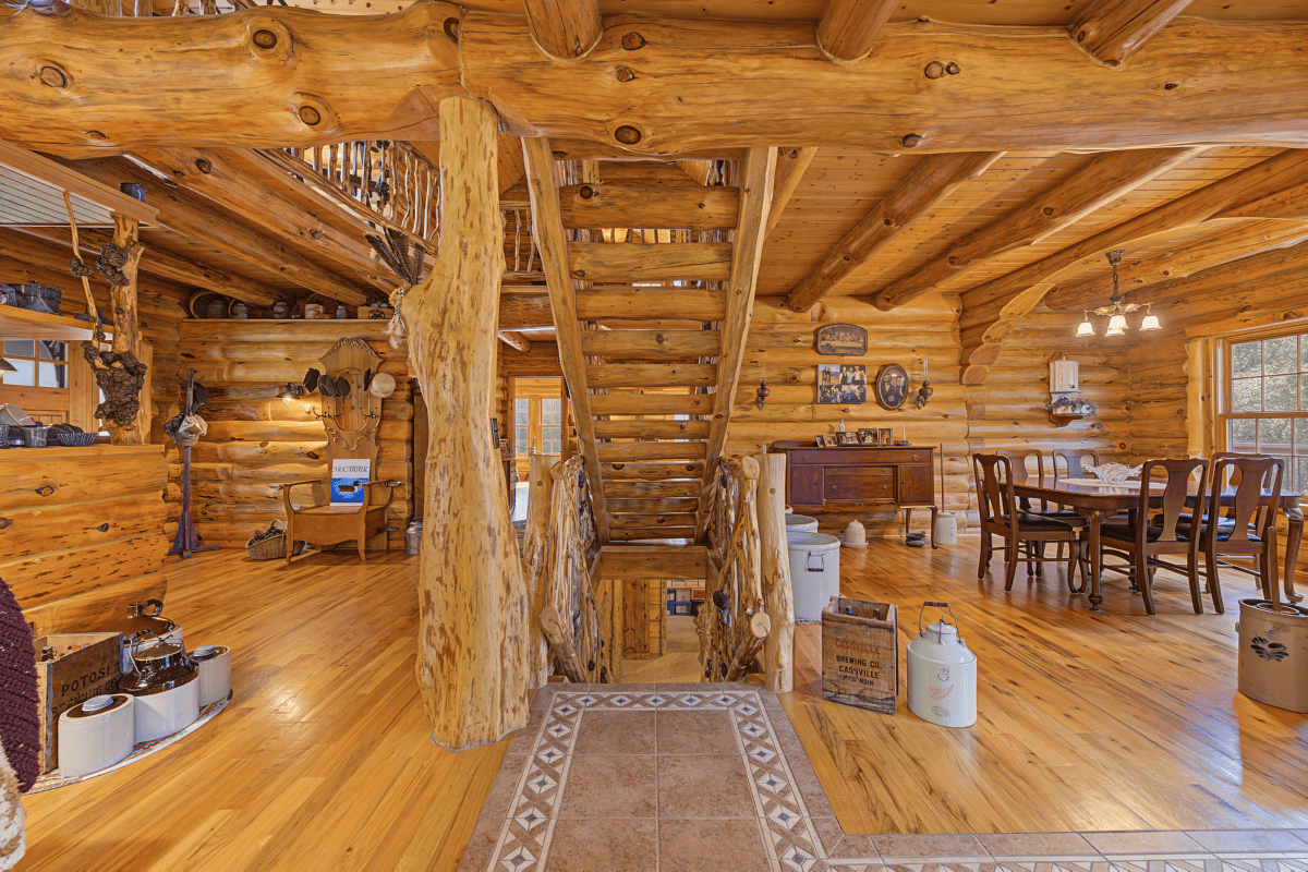 96.25-Acre Log Home, Pasture & Recreational Estate in Grant County, Wisconsin