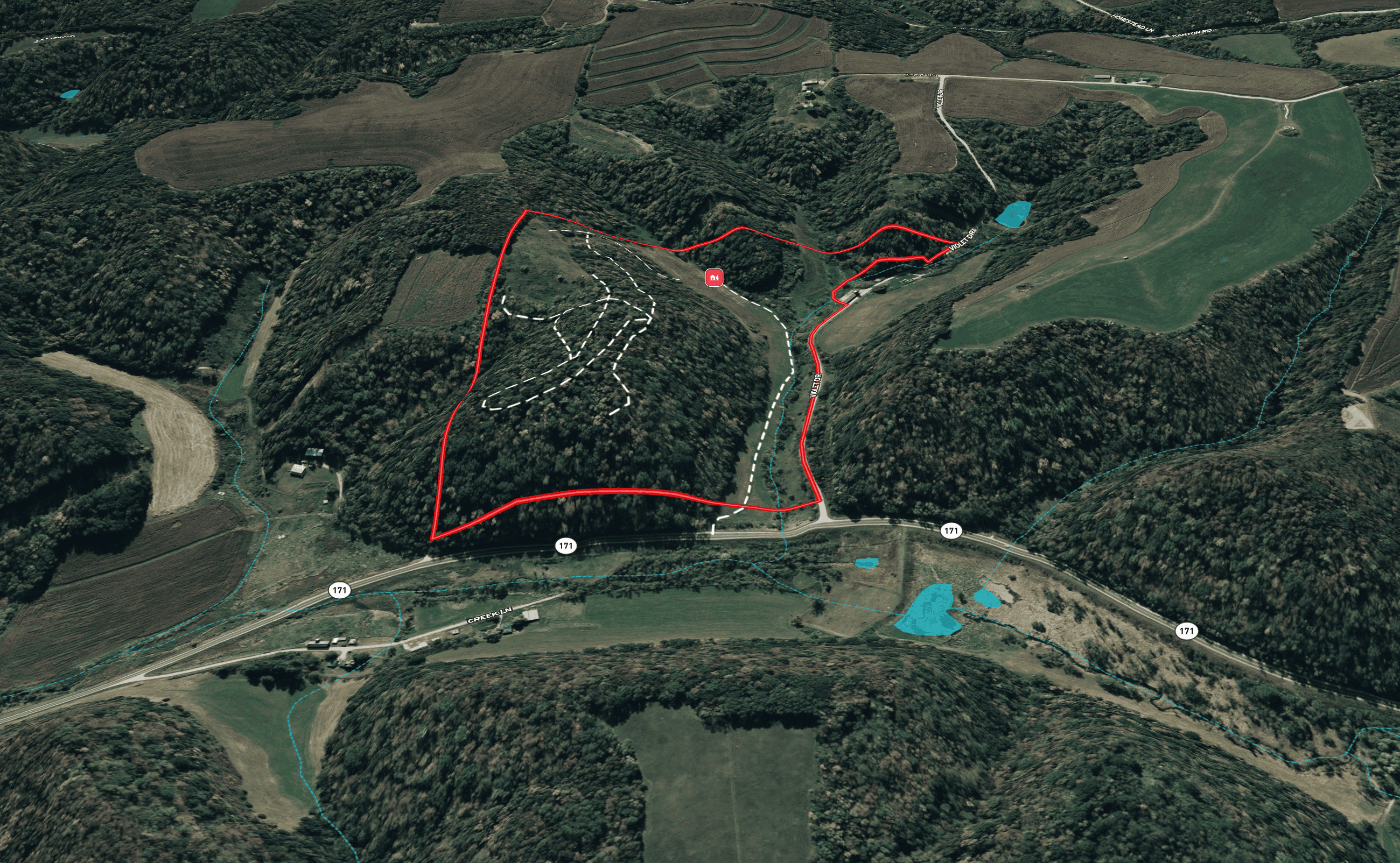 58.89-Acre Hunting Camp & Whitetail Retreat | Blue River, Wisconsin