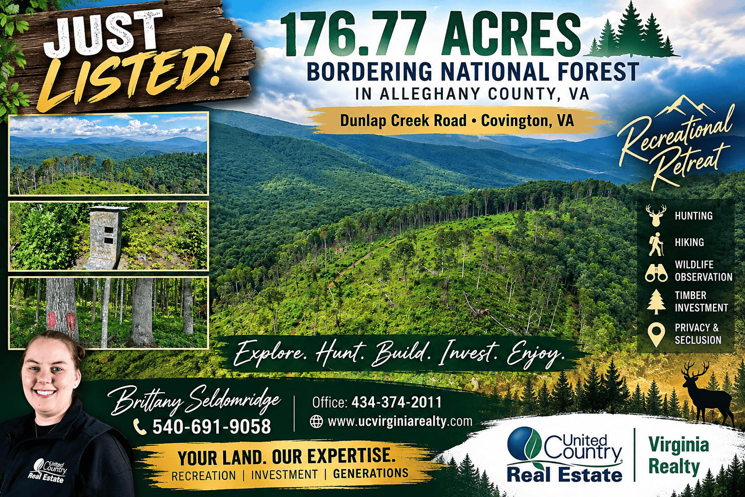 176 Acres of Prime Hunting & Mountain Recreation