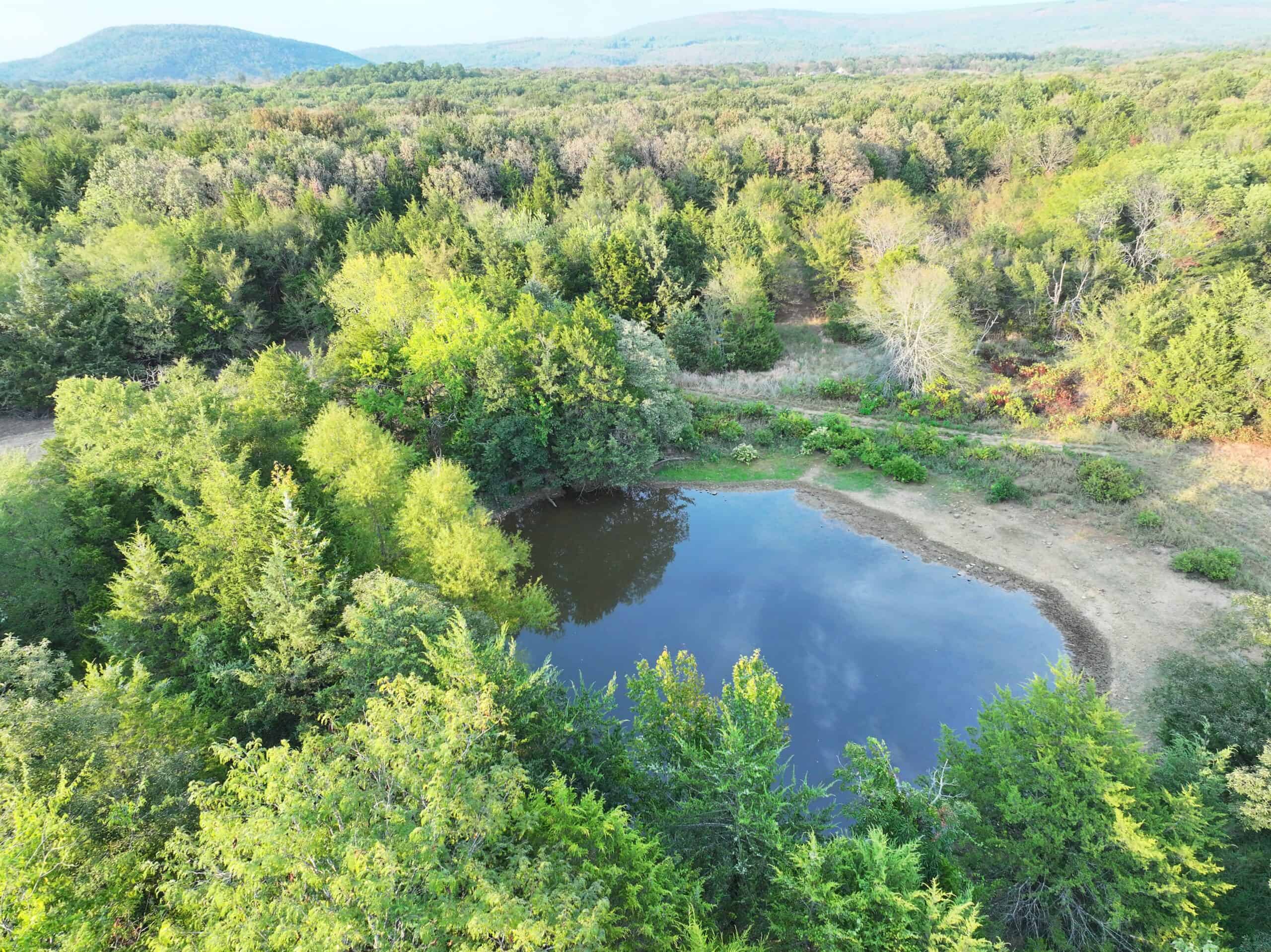 82.61-Acre Hunter’s Retreat with Stocked Lake & Barndominium