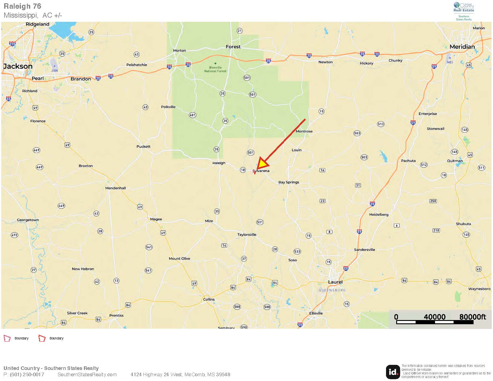 76 Acres of Hunting Land in Raleigh, MS, Smith County