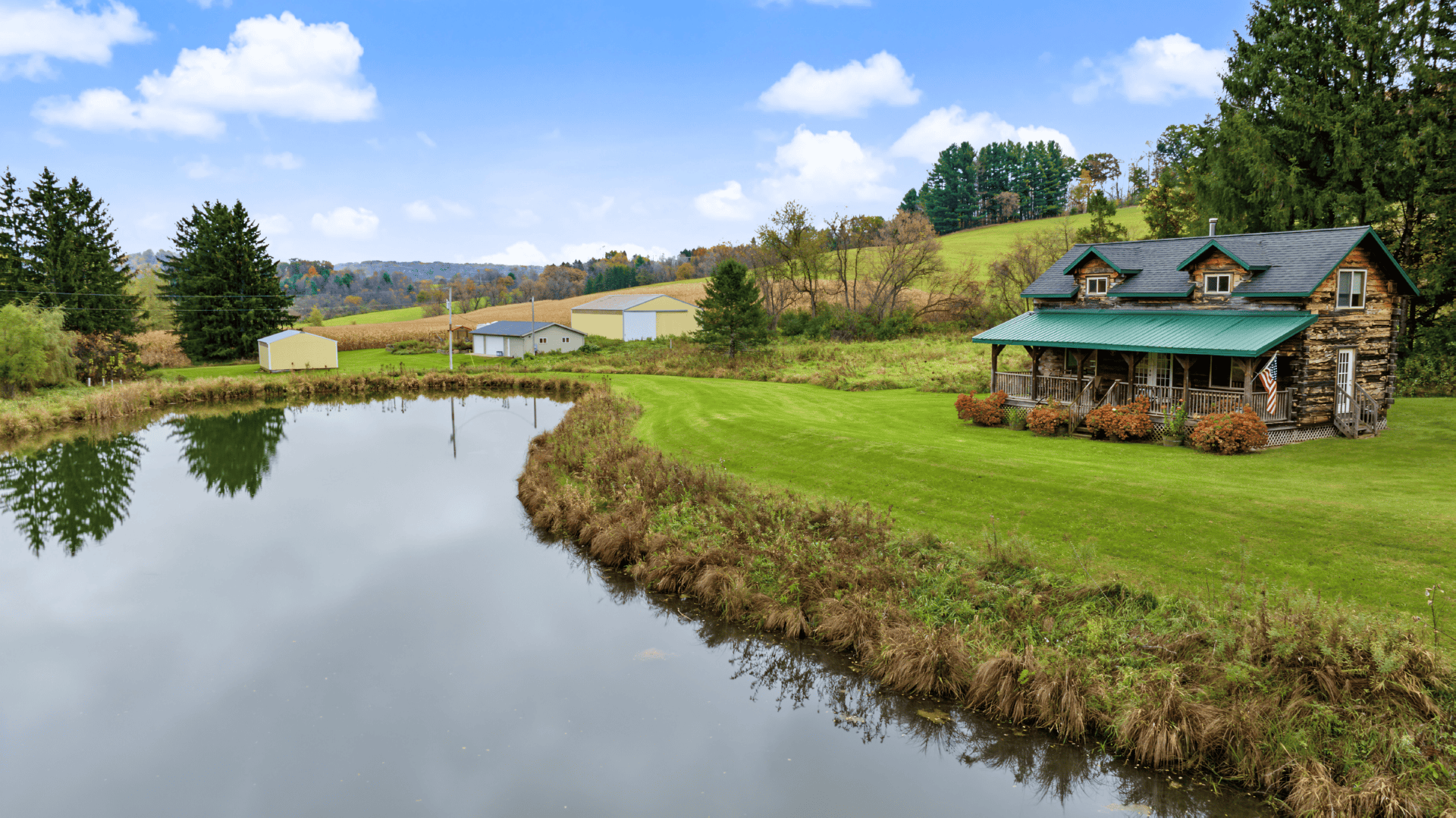 95.02-Acre Premier Whitetail Hunting Estate with Log Cabin, Pond & Spring-Fed Stream in Richland County, Wisconsin
