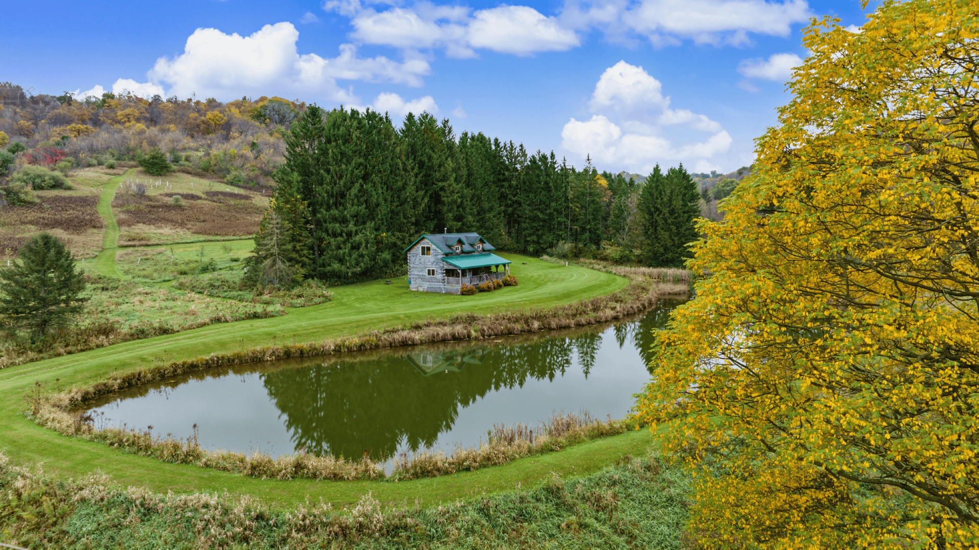 95.02-Acre Premier Whitetail Hunting Estate with Log Cabin, Pond & Spring-Fed Stream in Richland County, Wisconsin