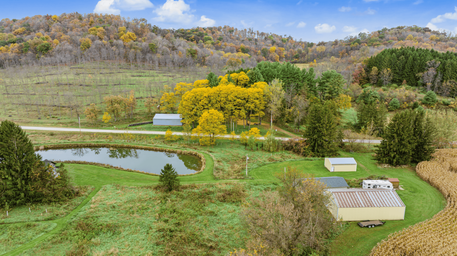 95.02-Acre Premier Whitetail Hunting Estate with Log Cabin, Pond & Spring-Fed Stream in Richland County, Wisconsin