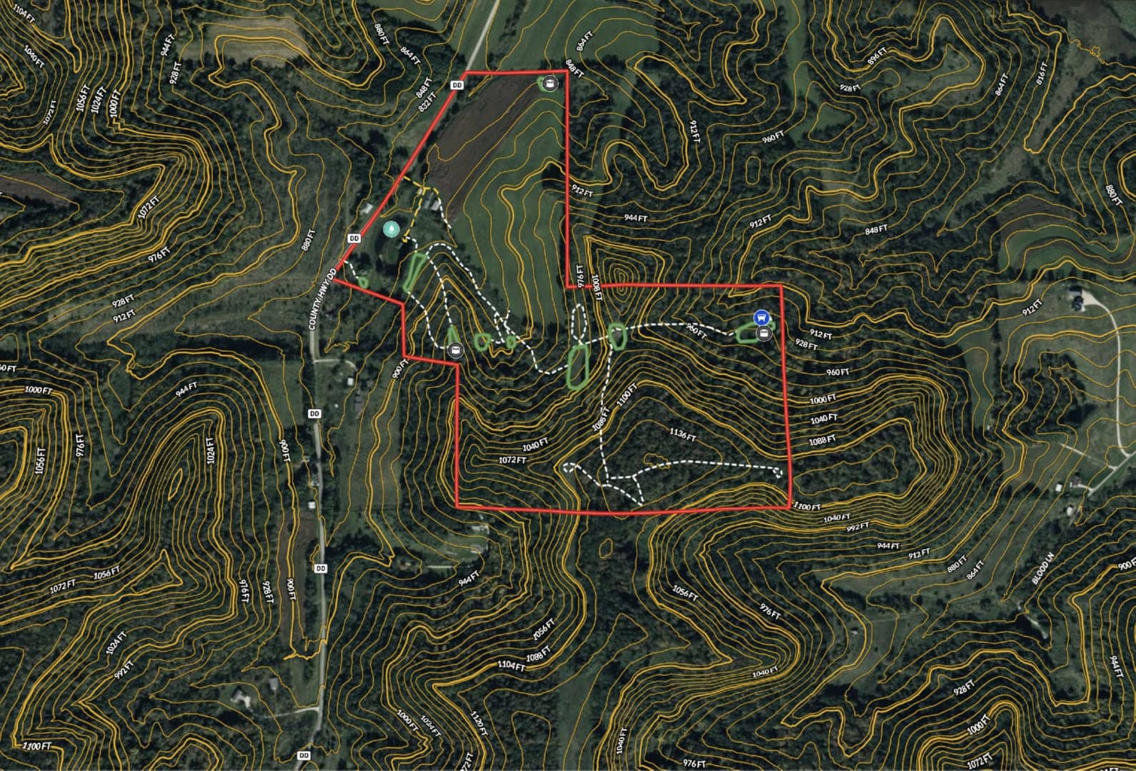 95.02-Acre Premier Whitetail Hunting Estate with Log Cabin, Pond & Spring-Fed Stream in Richland County, Wisconsin