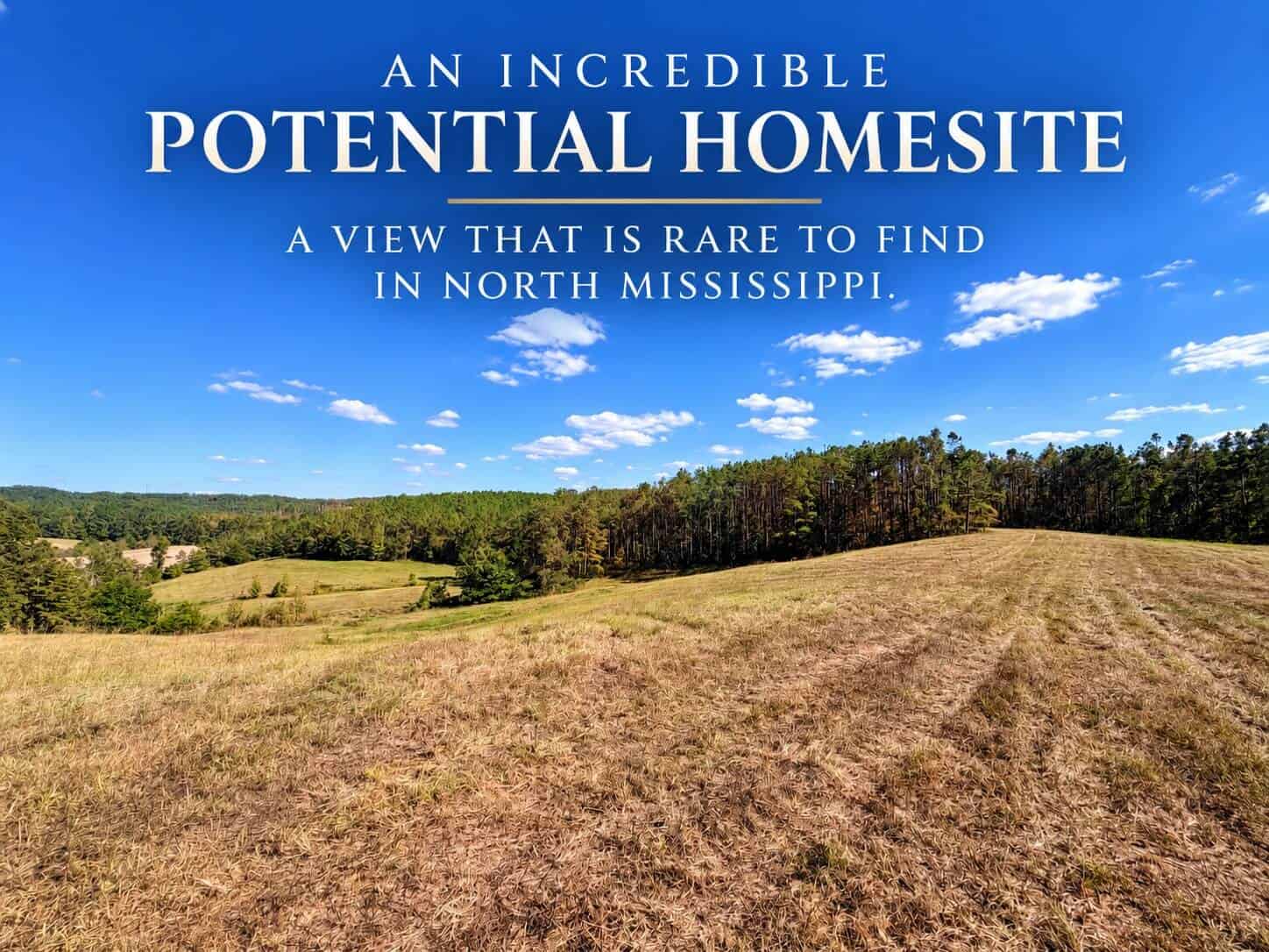 Farm, Breathtaking Home Site, INCREDIBLE Views, Tippah Co., MS