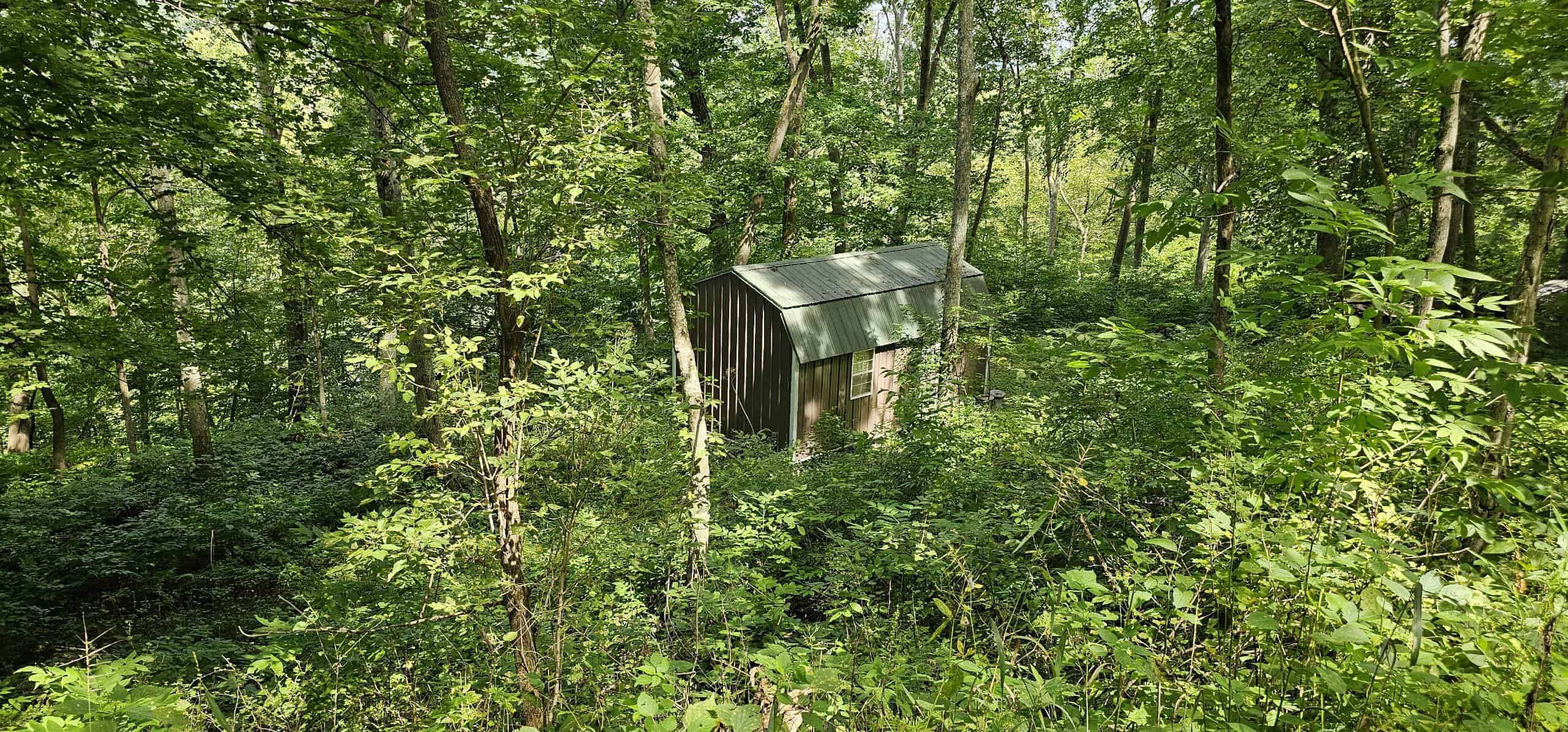 Driftless Area trout fishing and hunting retreat with a rustic log cabin, for sale Richland County WI