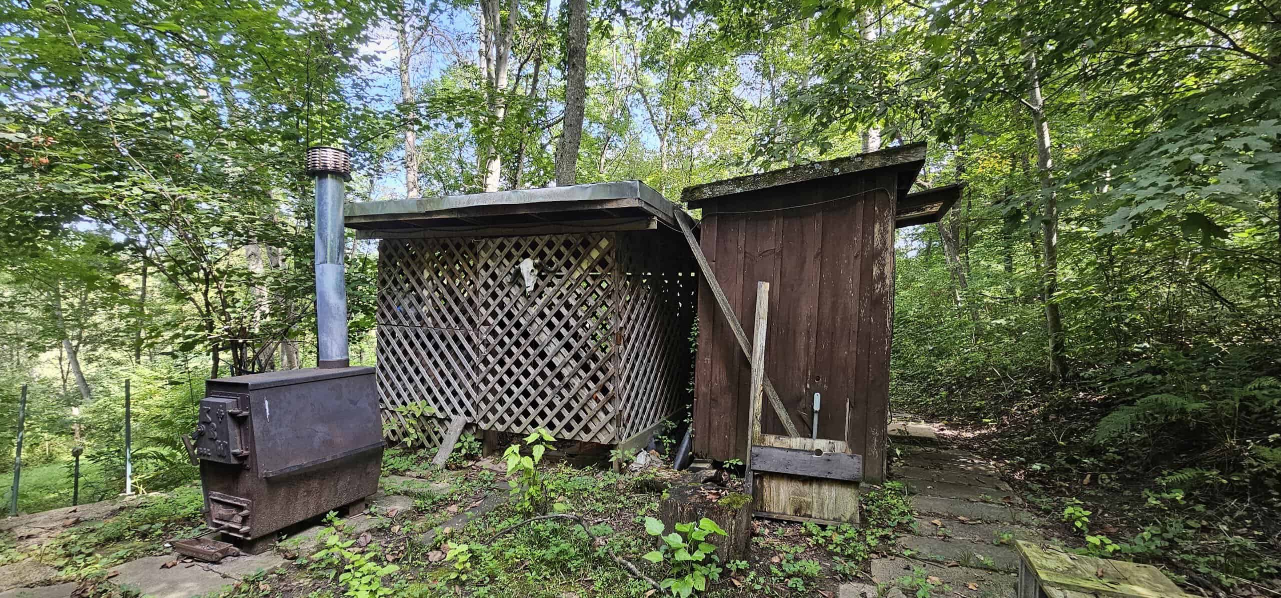 Driftless Area trout fishing and hunting retreat with a rustic log cabin, for sale Richland County WI