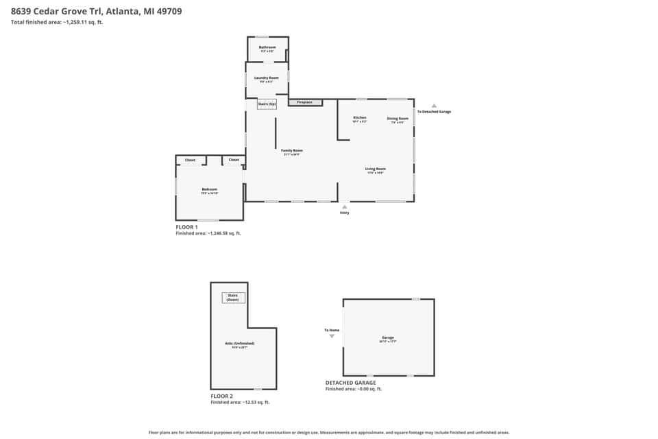Charming Vintage Home on Canada Creek Ranch – 5.5 Lots Atlanta MI