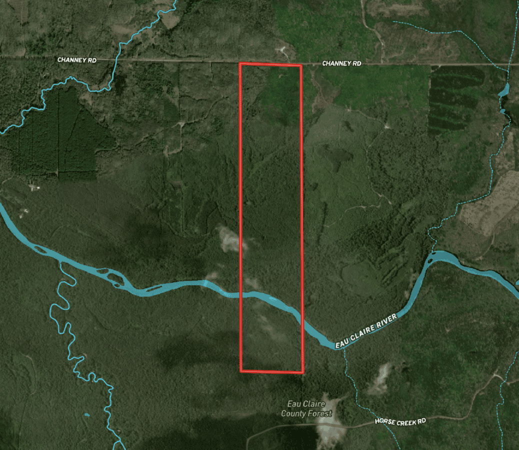 200± acres of Western Wisconsin recreational country Eau Claire Cty