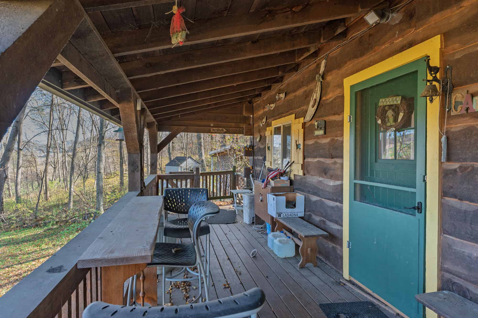 Driftless Area trout fishing and hunting retreat with a rustic log cabin, for sale Richland County WI