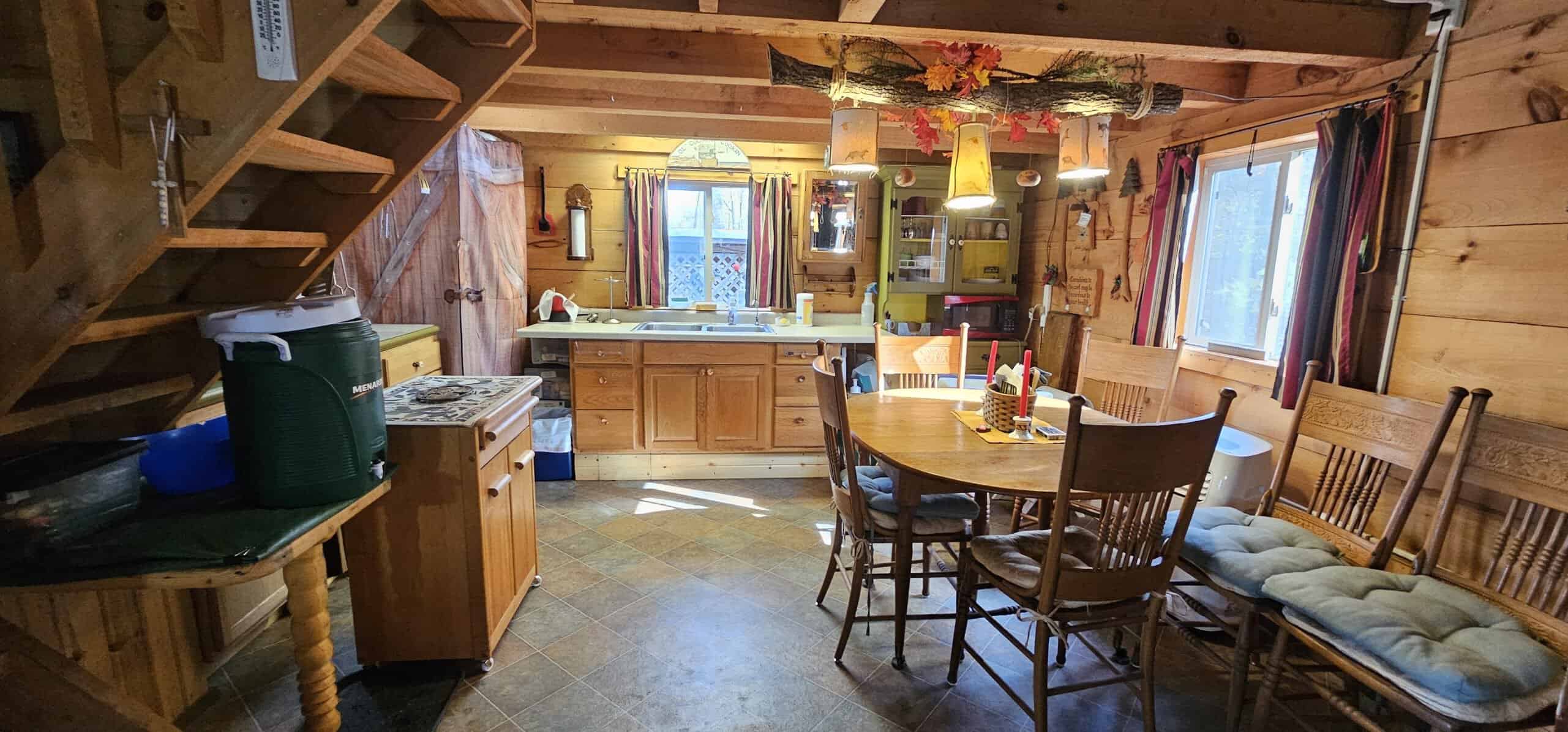 Driftless Area trout fishing and hunting retreat with a rustic log cabin, for sale Richland County WI