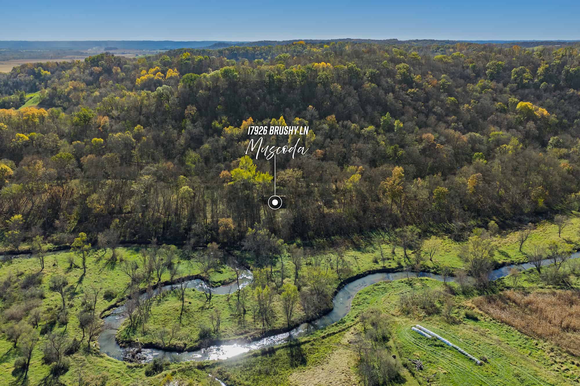 Driftless Area trout fishing and hunting retreat with a rustic log cabin, for sale Richland County WI
