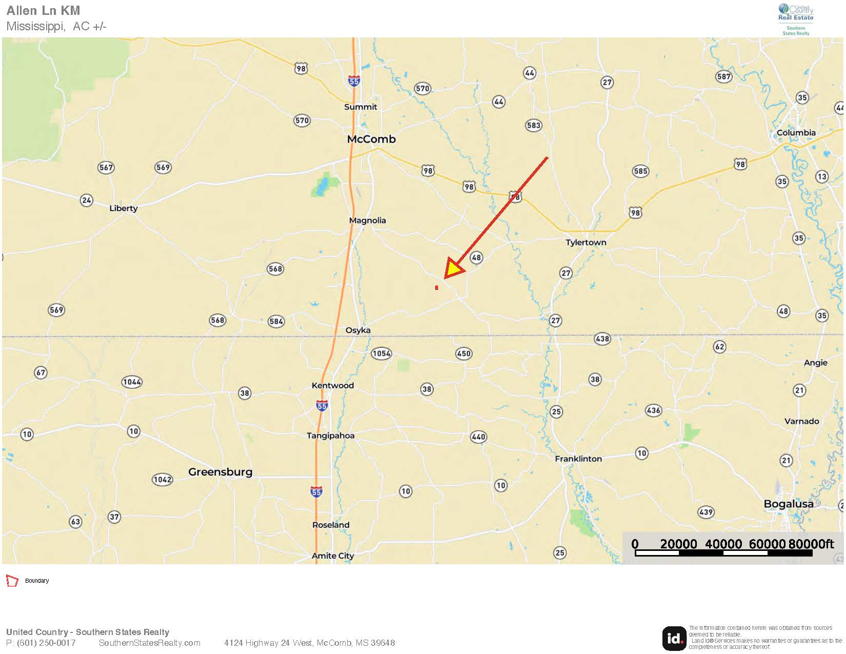 19.7+/- Acres of Wooded Land for Sale in Magnolia, MS