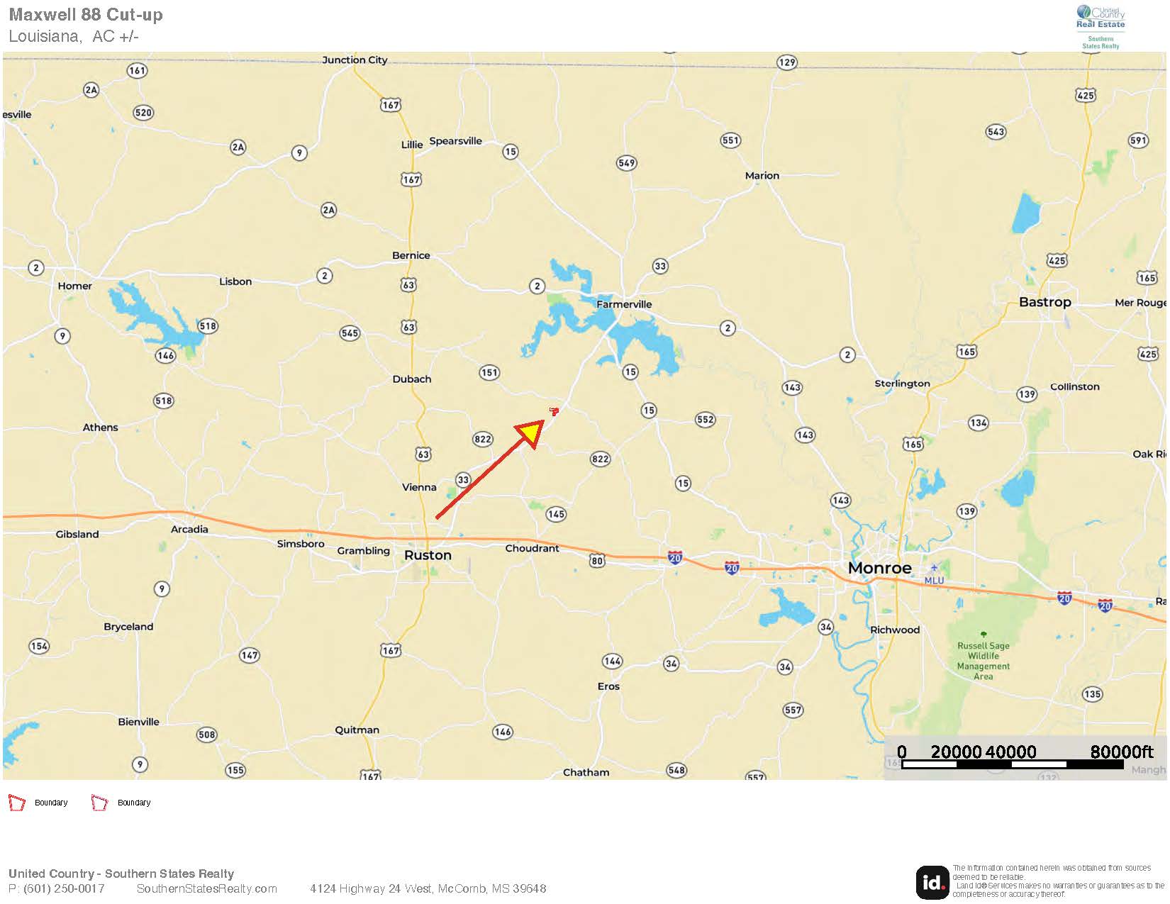 46± Acres Timber & Hunting Land in Lincoln Parish, LA